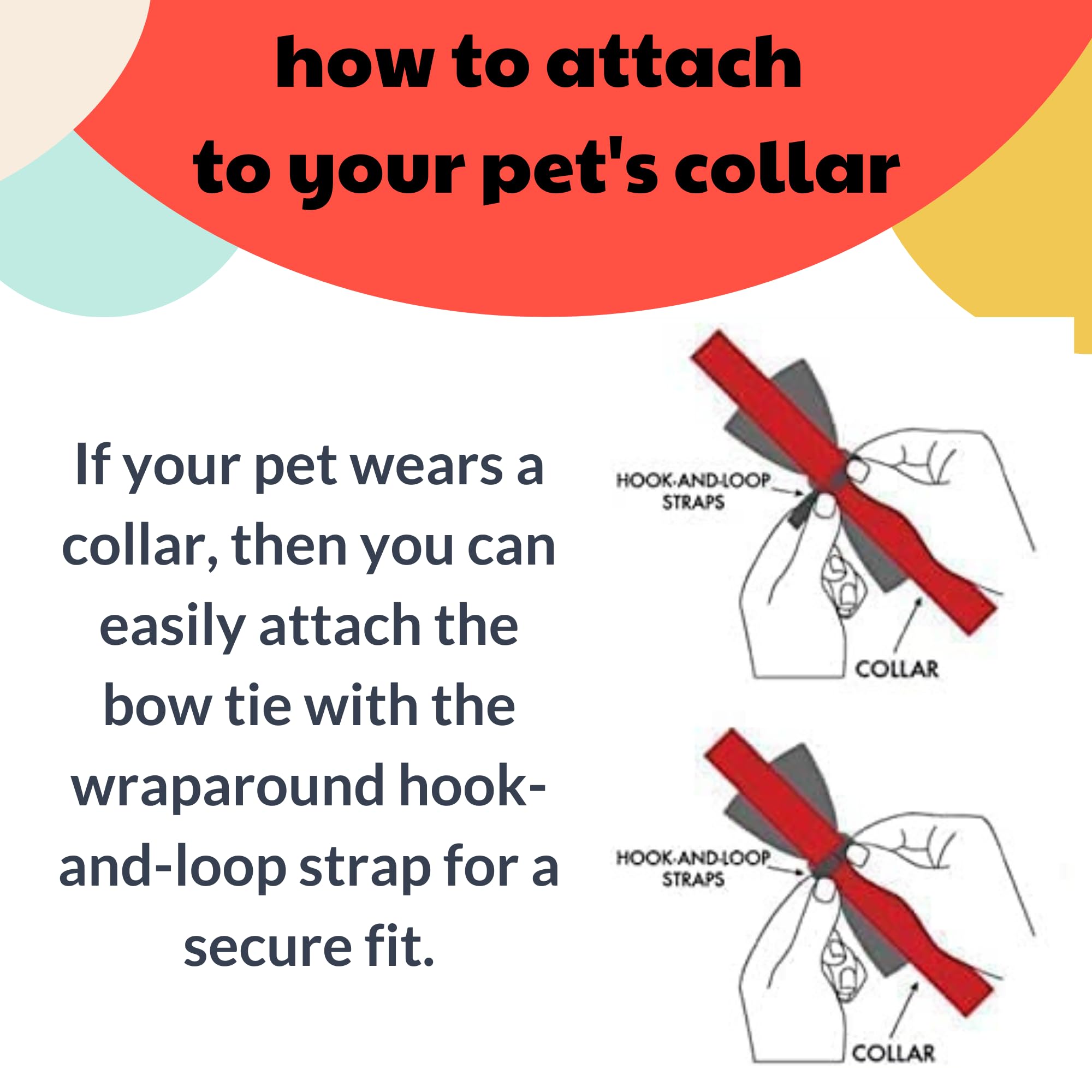 Huxley & Kent Bow Tie For Pets - Busy Bees (Large) - Bow Tie Collar Attachment - Fun Bow Ties For Dogs & Cats - Cute, Comfortabl