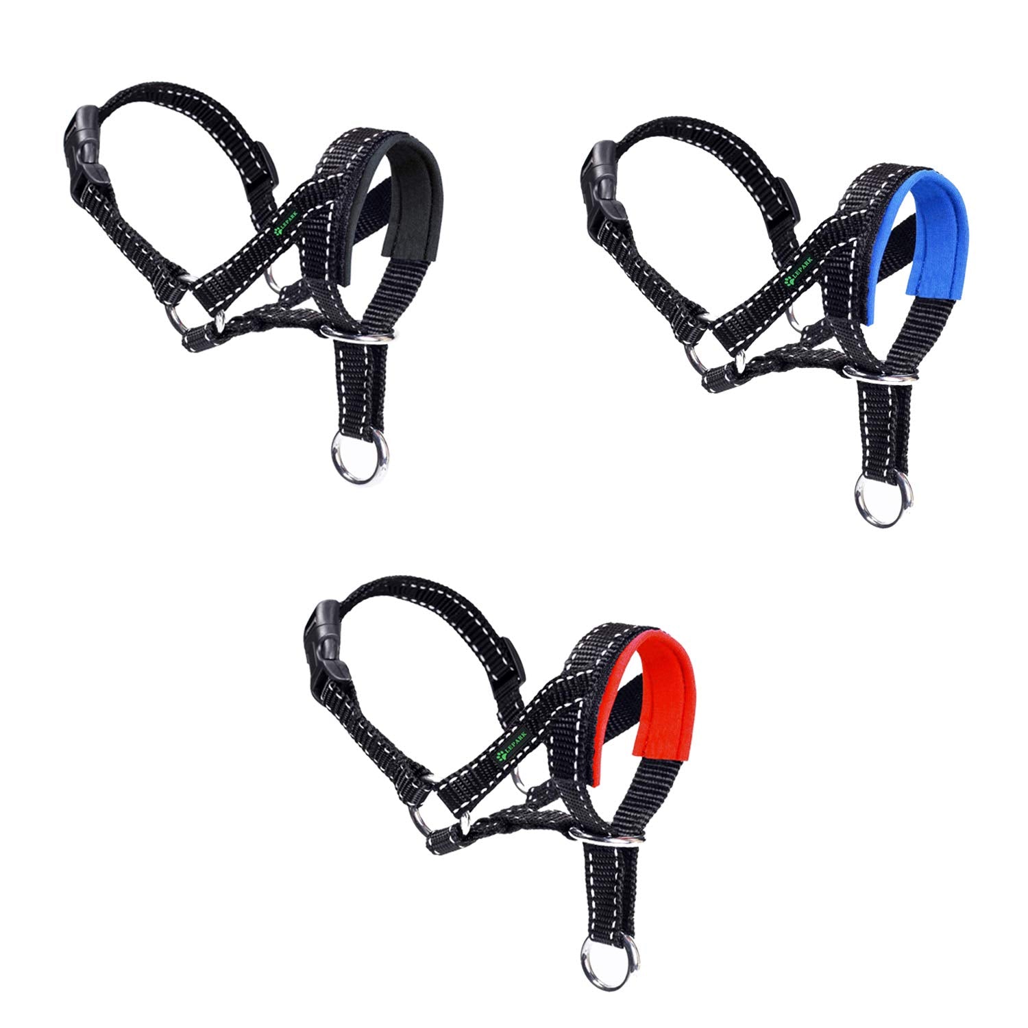 Dog Head Halter With Reflective Safety Strap Stop Dog'S Pulling, Dog Head Collar For Small Medium Large Dogs(S,Blue)