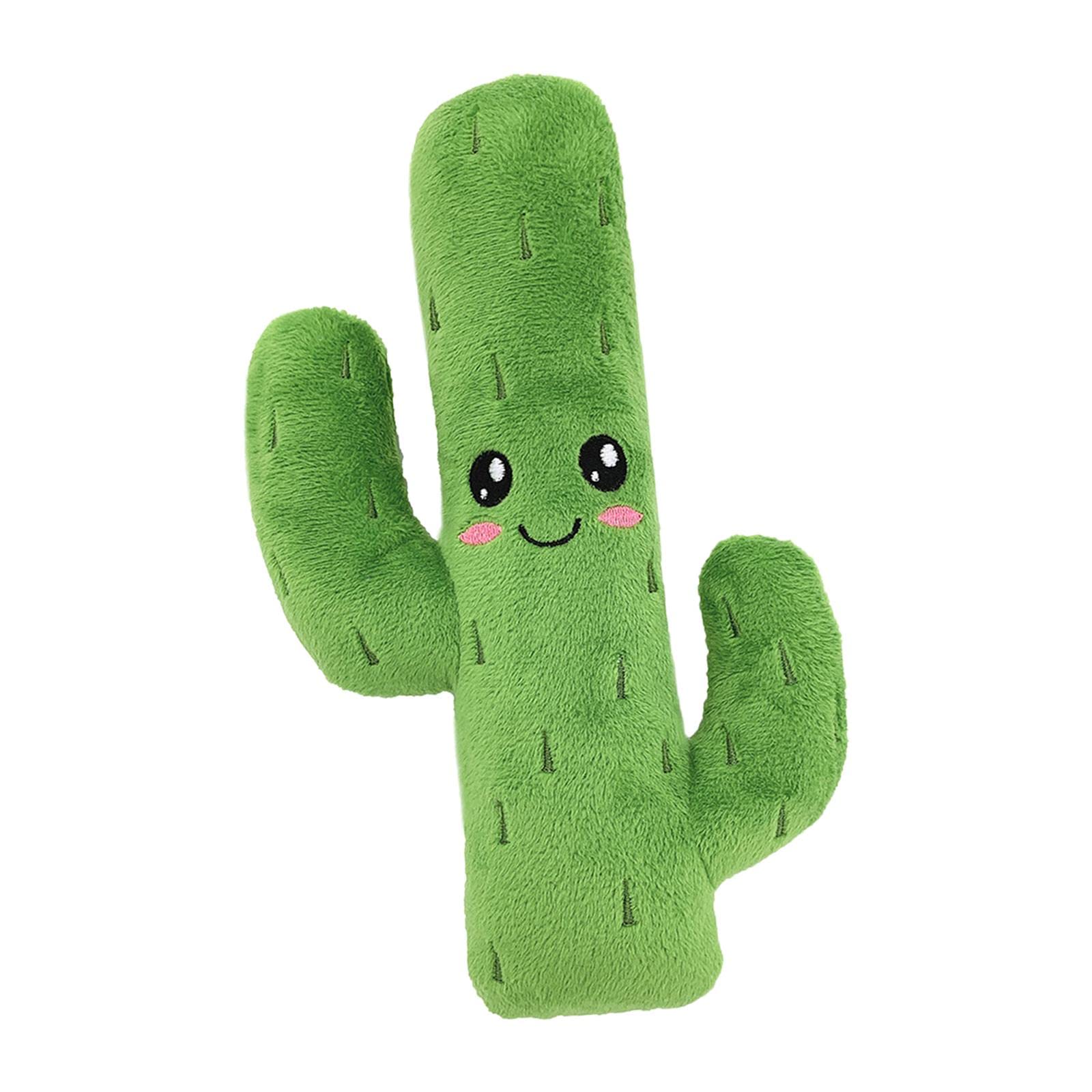 SNAPPSY Dog Squeak Toy Interactive Dog Chew Toy for Small Medium Large Dogs Cactus