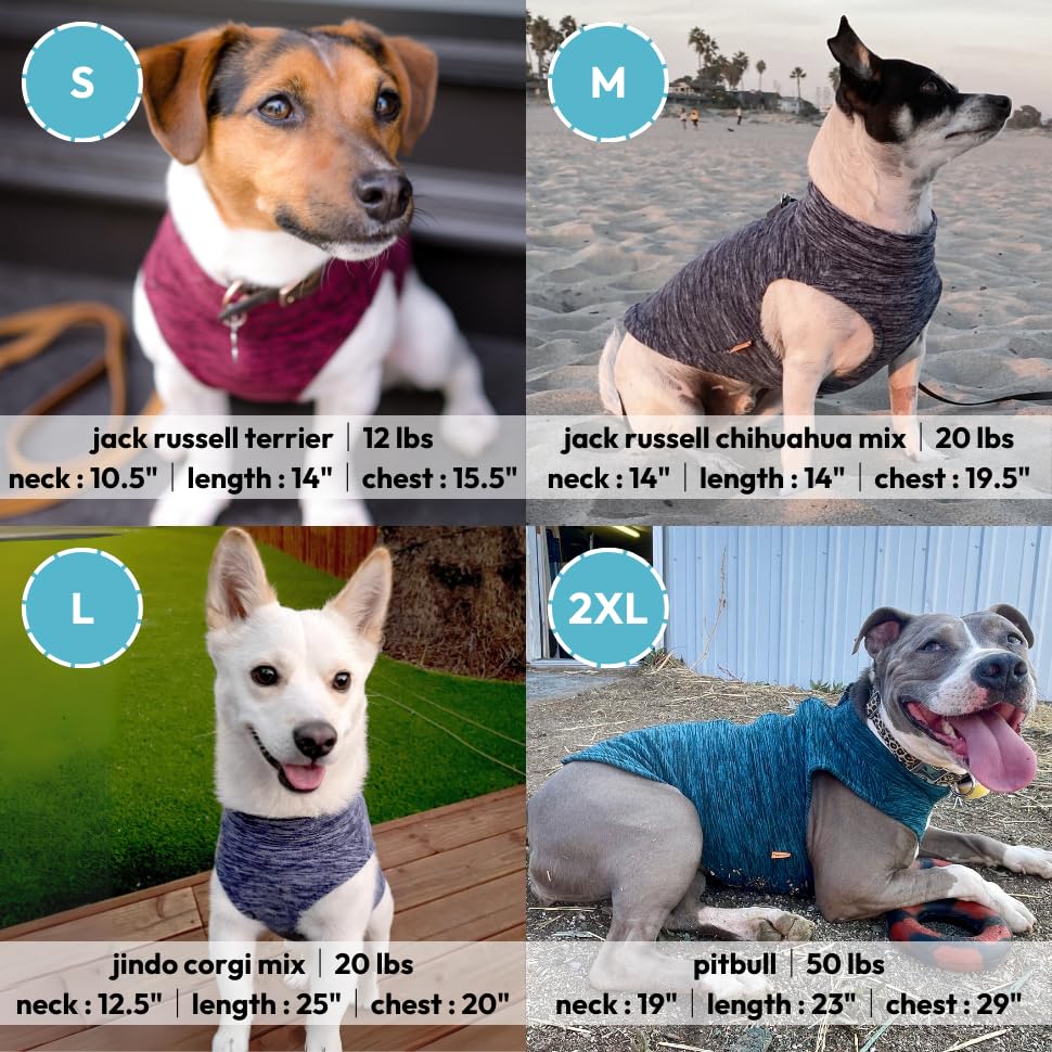 Gooby Zip Up Fleece Dog Sweater - Turquoise Wash, 3X-Large - Warm Pullover Fleece Step-In Dog Jacket Without Ring Leash - Winter Small Dog Sweater - Dog Clothes For Small Dogs Boy And Medium Dogs