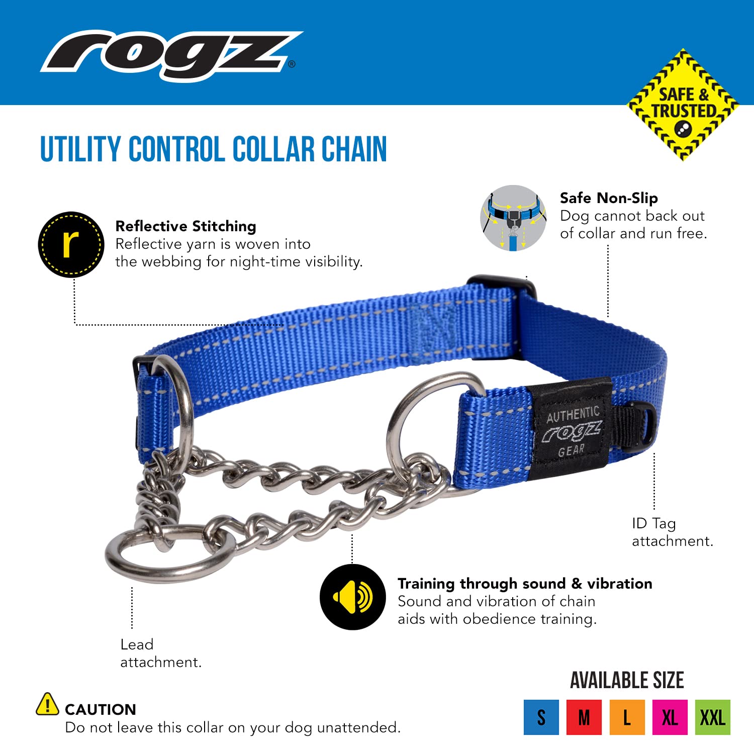Reflective Nylon Choke Collar; Slip Show Obedience Training Gentle Choker For Medium Dogs, Turquoise