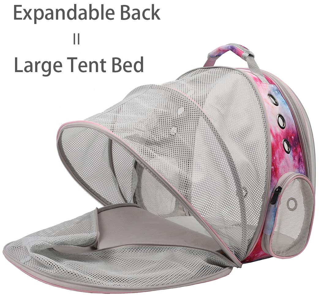 Back Expandable Cat Backpack Carrier, Fit Up To 12 Lbs, Space Capsule Astronaut Expandable Pet Backpack Carrier For Cat And Small Puppy, Cat Carrying Bag