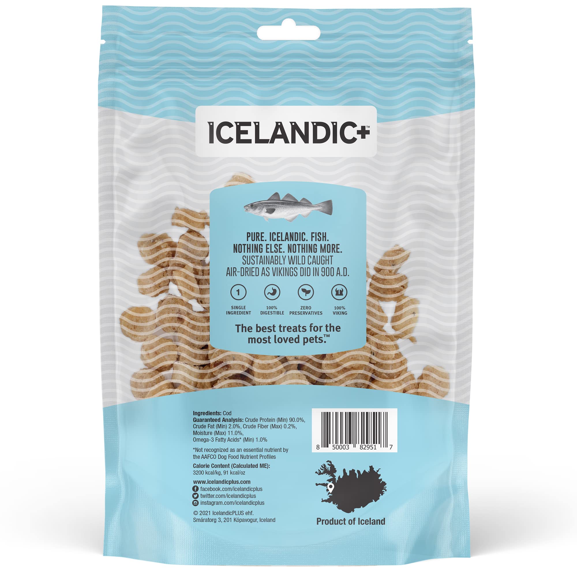 Icelandic Dog Cod Chips Mini 2.5Oz