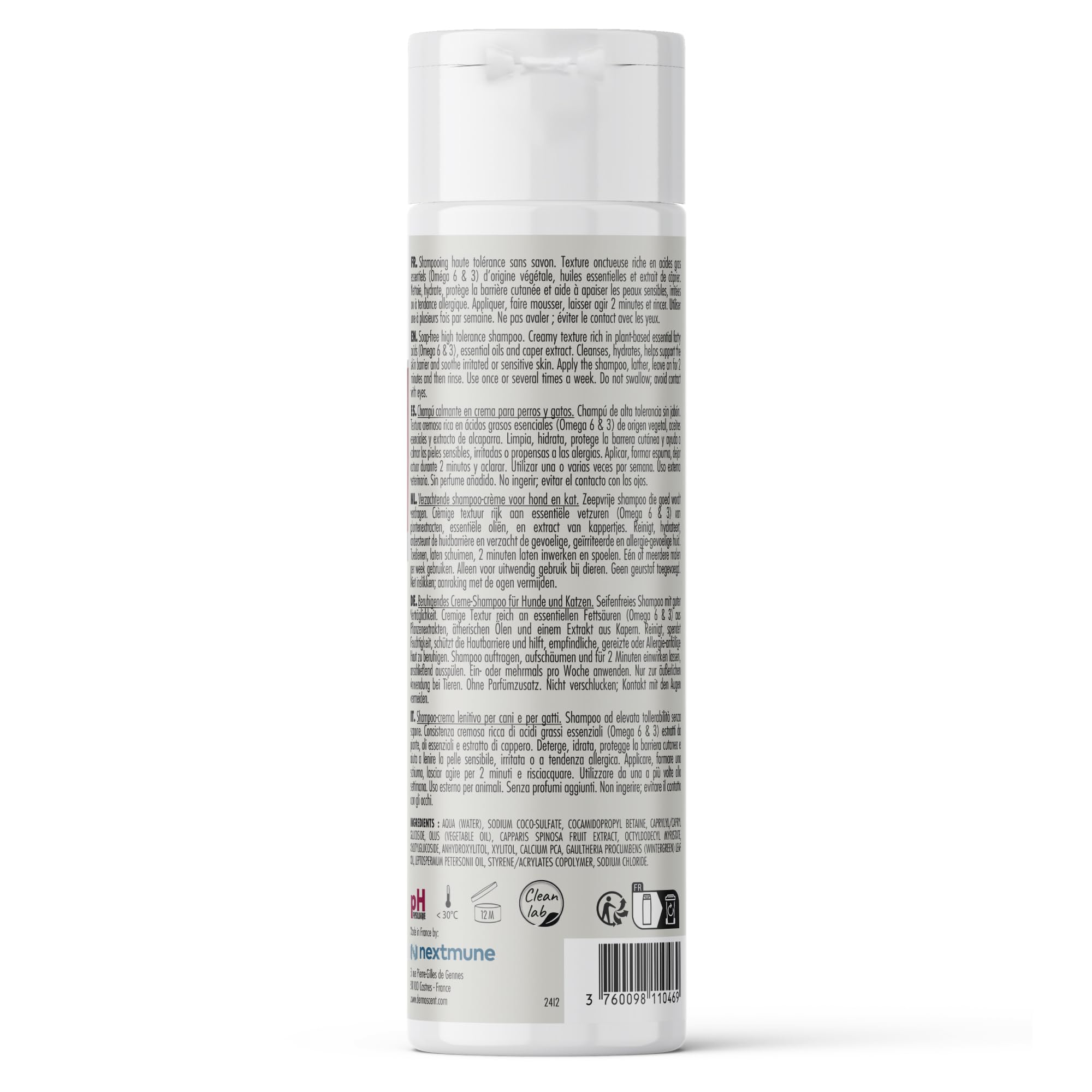 Dermoscent Atop 7 Shampoo For Dogs & Cats - Allergies & Itchy Skin Relief - Natural Ingredients - Helps Soothe Dermatitis & Atop