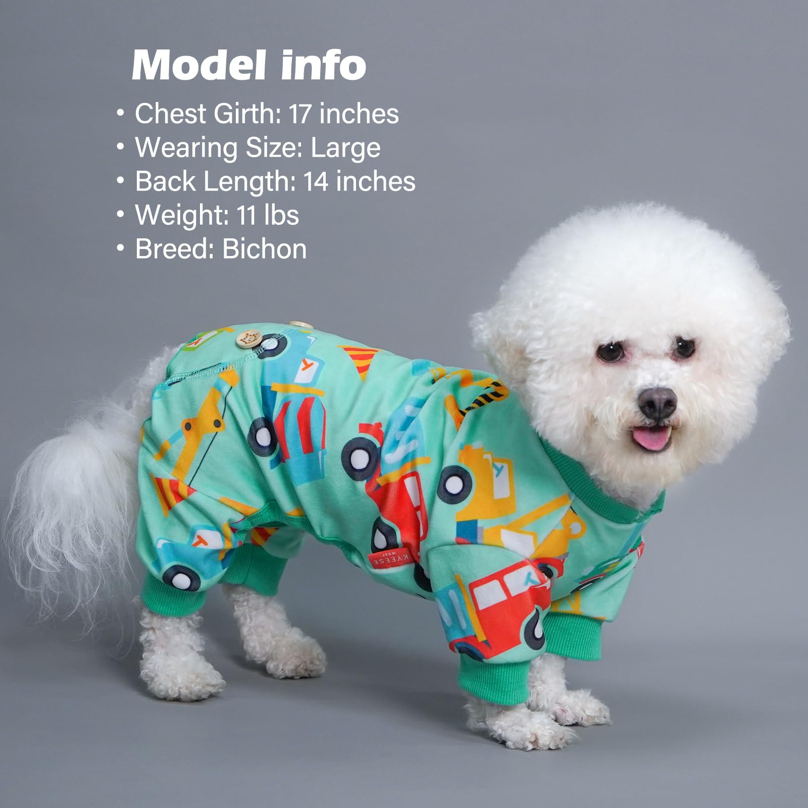 Kyeese Dog Pajamas Stretchy Pet Jammies Coat Comfy Pet Onesie Costume Velvet Dog Pajamas Small Sized Dogs Soft Dogs Clothes Pjs