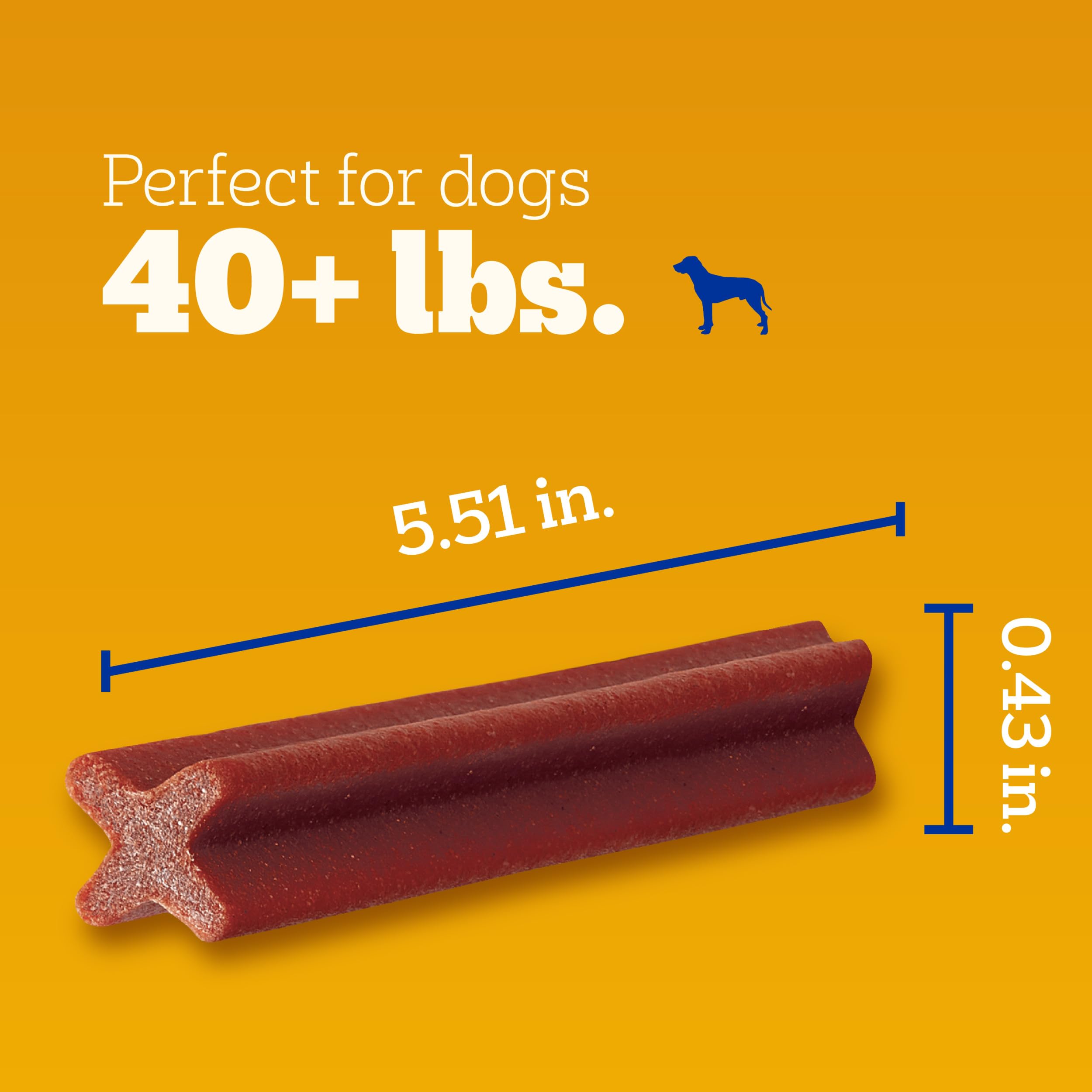 PEDIGREE DENTASTIX Large Dog Dental Treats Bacon Flavor Dental Bones, 1.67 lb. Pack (32 Treats)