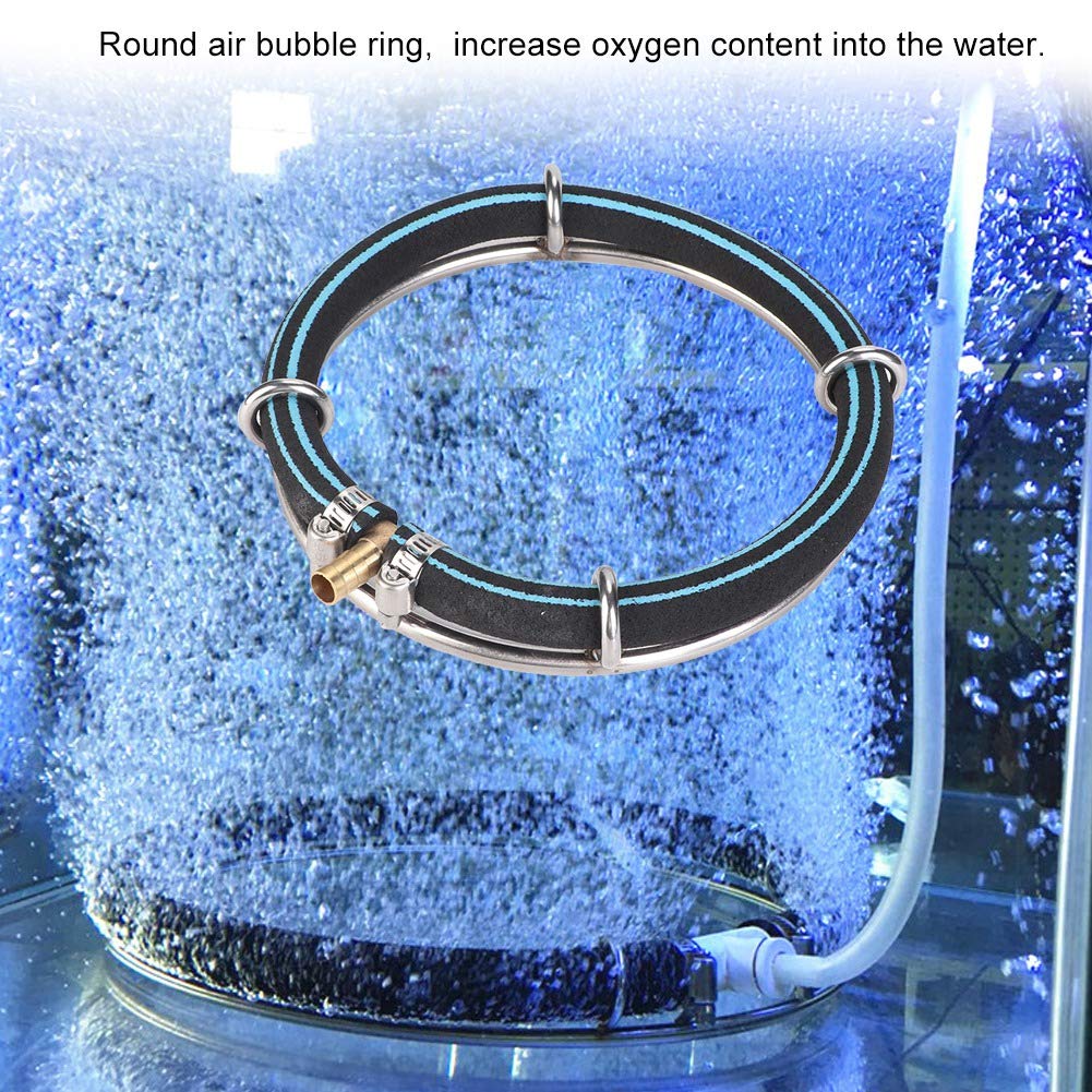 Pssopp Aquarium Round Air Bubble Diffuser, Fish Pond Oxygenation Bubbler Aquarium Aerator Bubble Stone Aquarium Air Stone Disc F