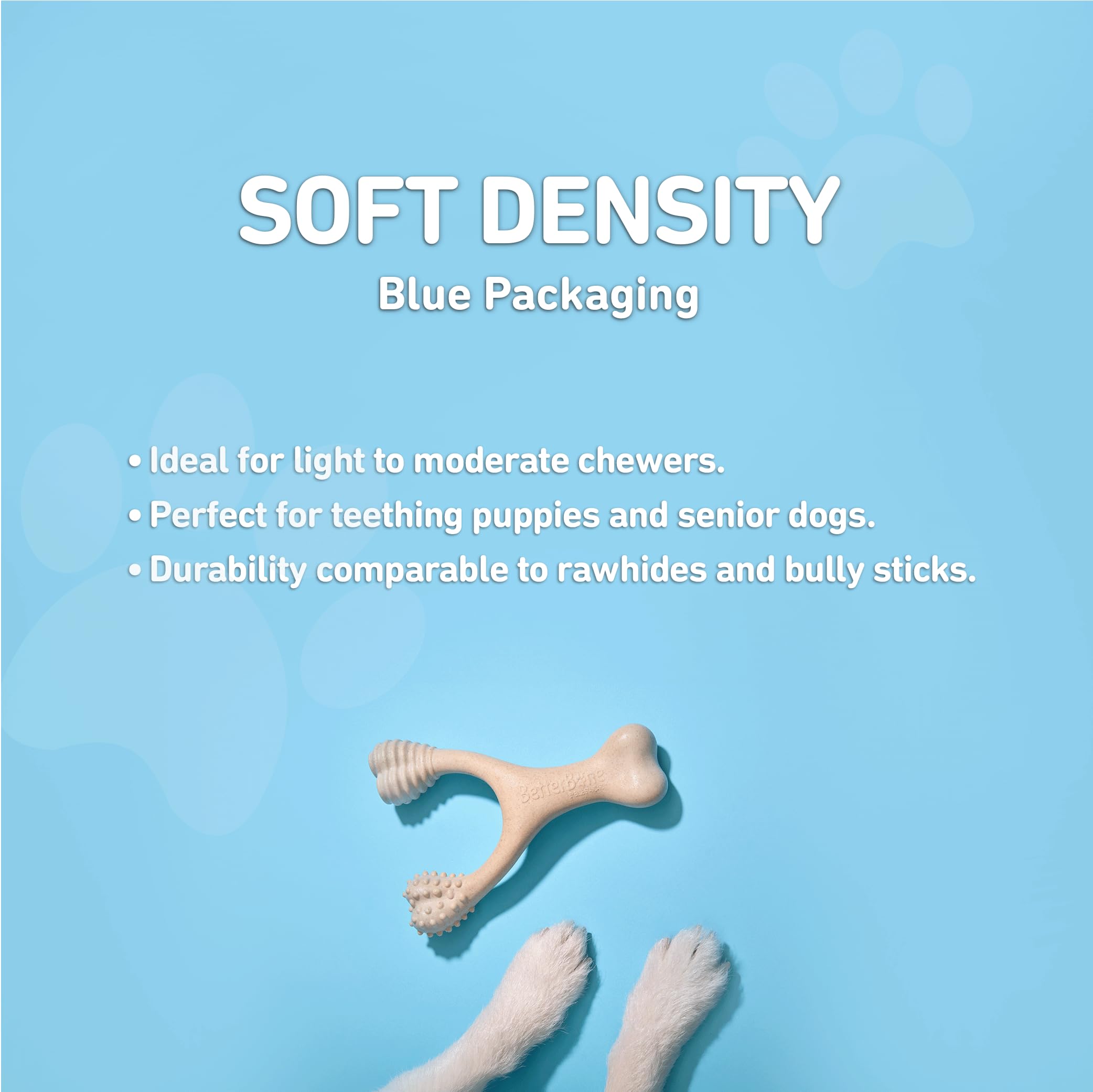 BetterBone - All-Natural, Nylon-Free Dog Chew Toys - Soft Density - Ideal for Light to Moderate Chewers - Non-Toxic, Promotes De