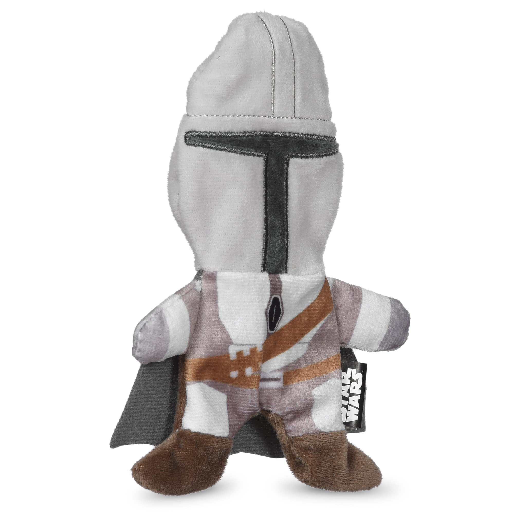 Star Wars For Pets The Mandalorian Plush Flattie Dog Toy With Squeaker, Low-Stuffing Flat Dog Toy | The Mandalorian Toy For Dogs