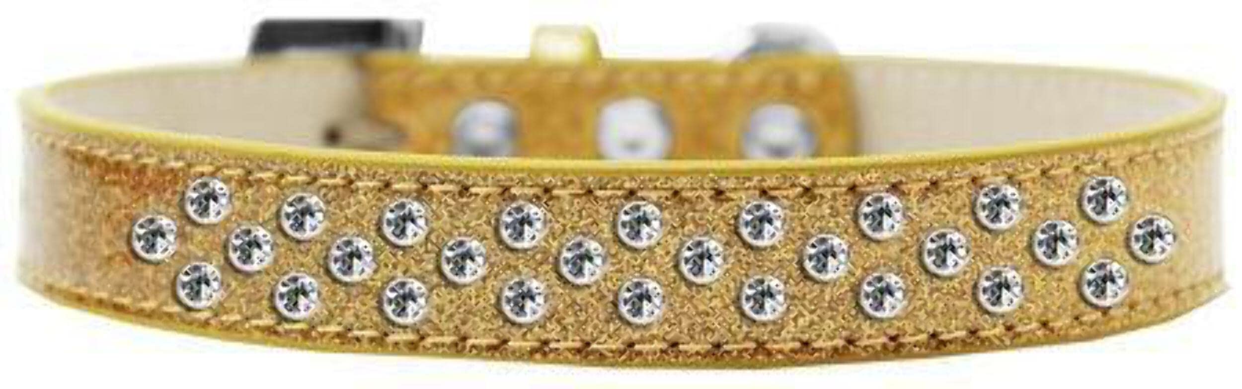 Mirage Pet Products Sprinkles Ice Cream Dog Collar with Clear Crystals, Size 14, Blue