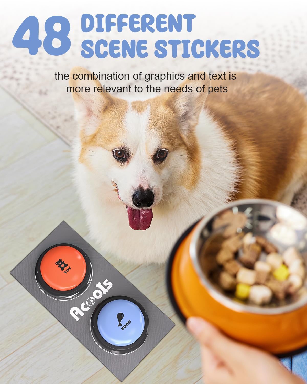 Dog Buttons For Communication, 9 Pcs Dog Talking Button Set, 30S Voice Recording Pet Buzzer Training Buttons, Speaking Button Fo