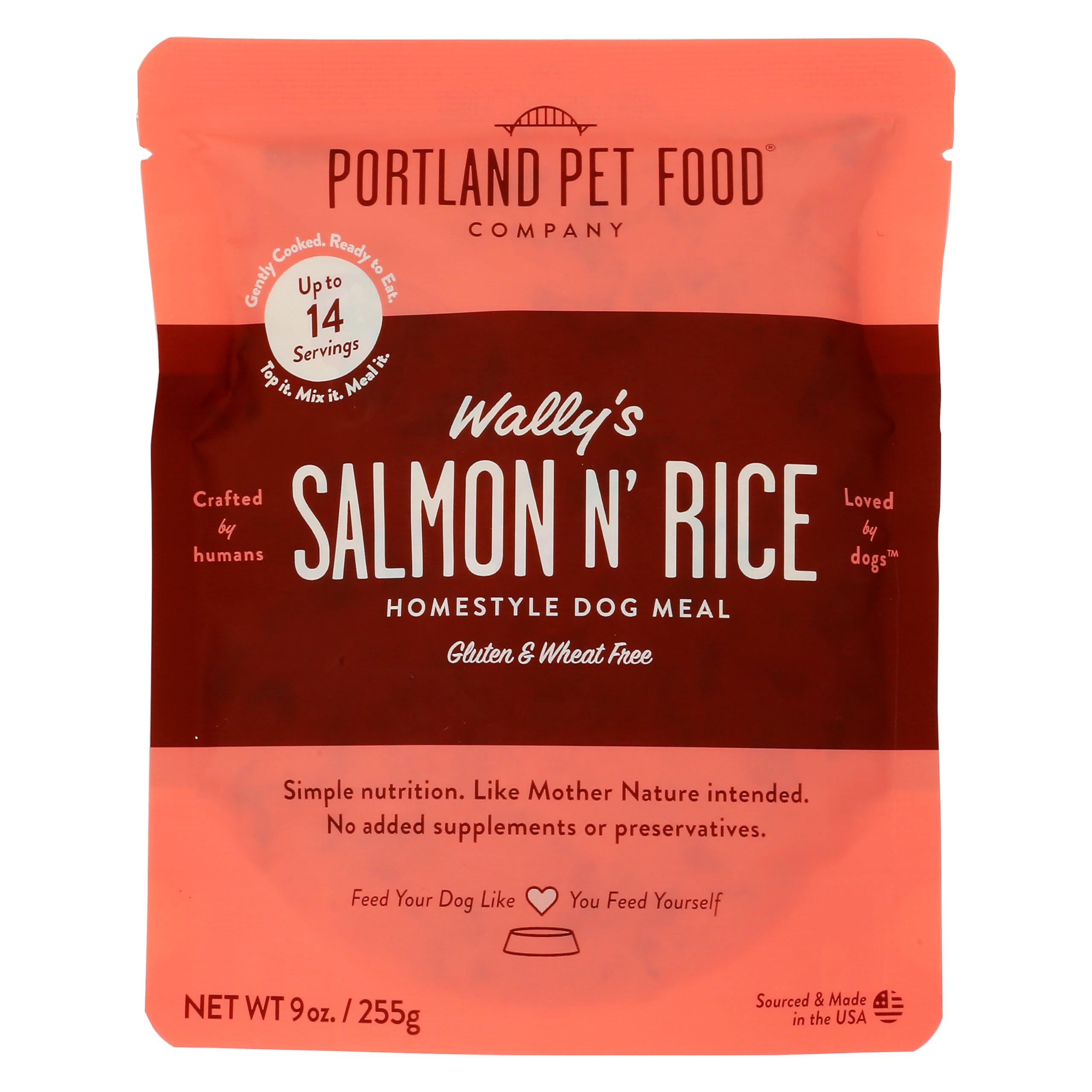Portland PET Food Company Wallys Salmon N Rice Dog Meal, 9 OZ