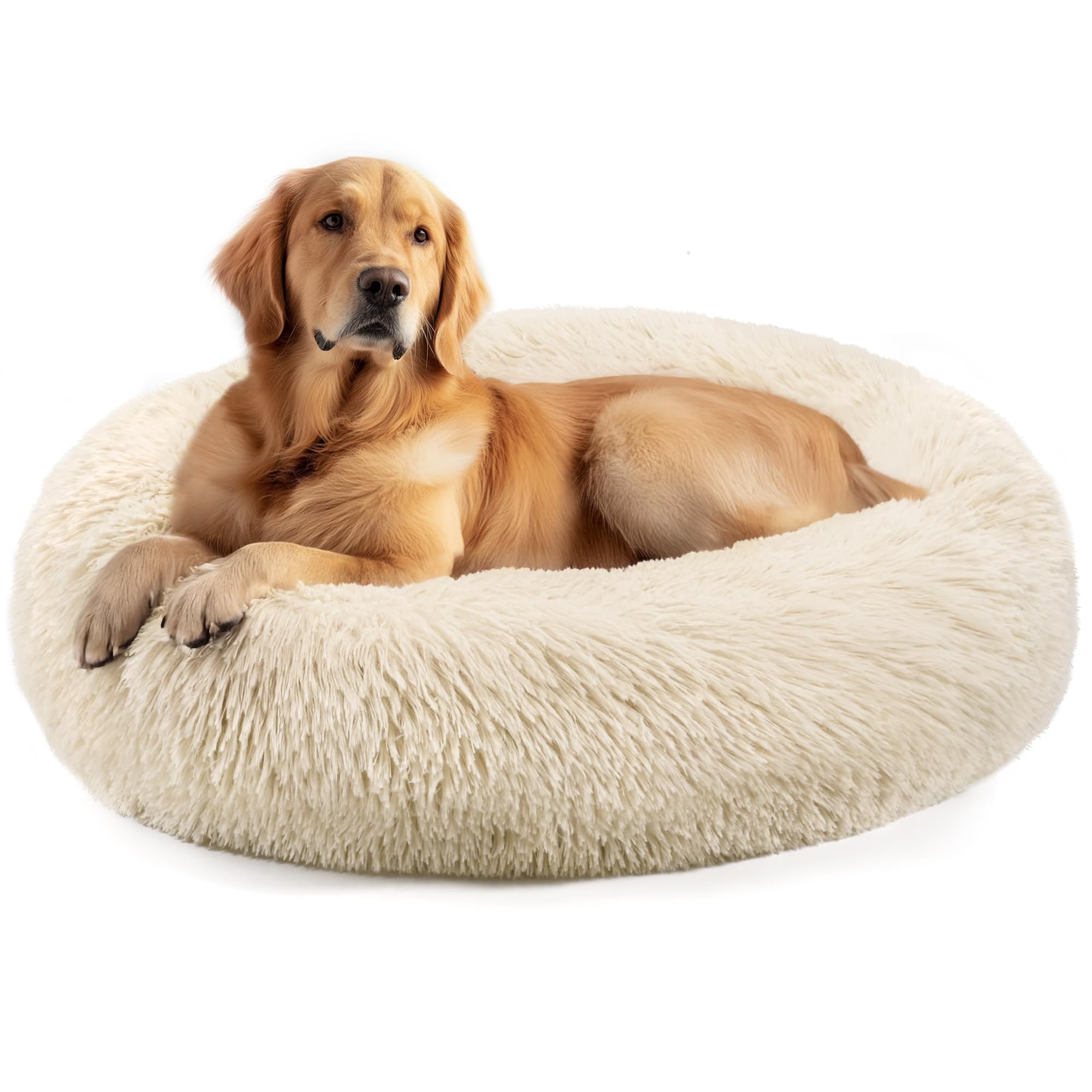 Dog Beds Large Sized Dog And Cats, 32In Pet Beds For Large Pet, Washable Indestructible Extra Large (Light Brown)