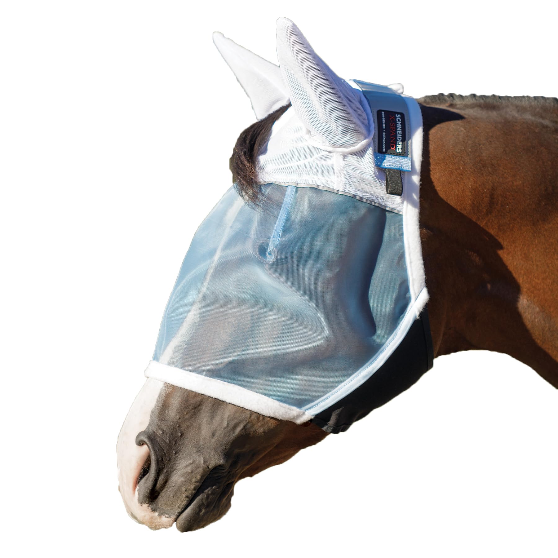 Schneiders X-Spand Mosquito Mesh II Fly Horse Masks with Ears | Enhanced Comfort & Visibility | Jaw for Natural Movement | 40% U