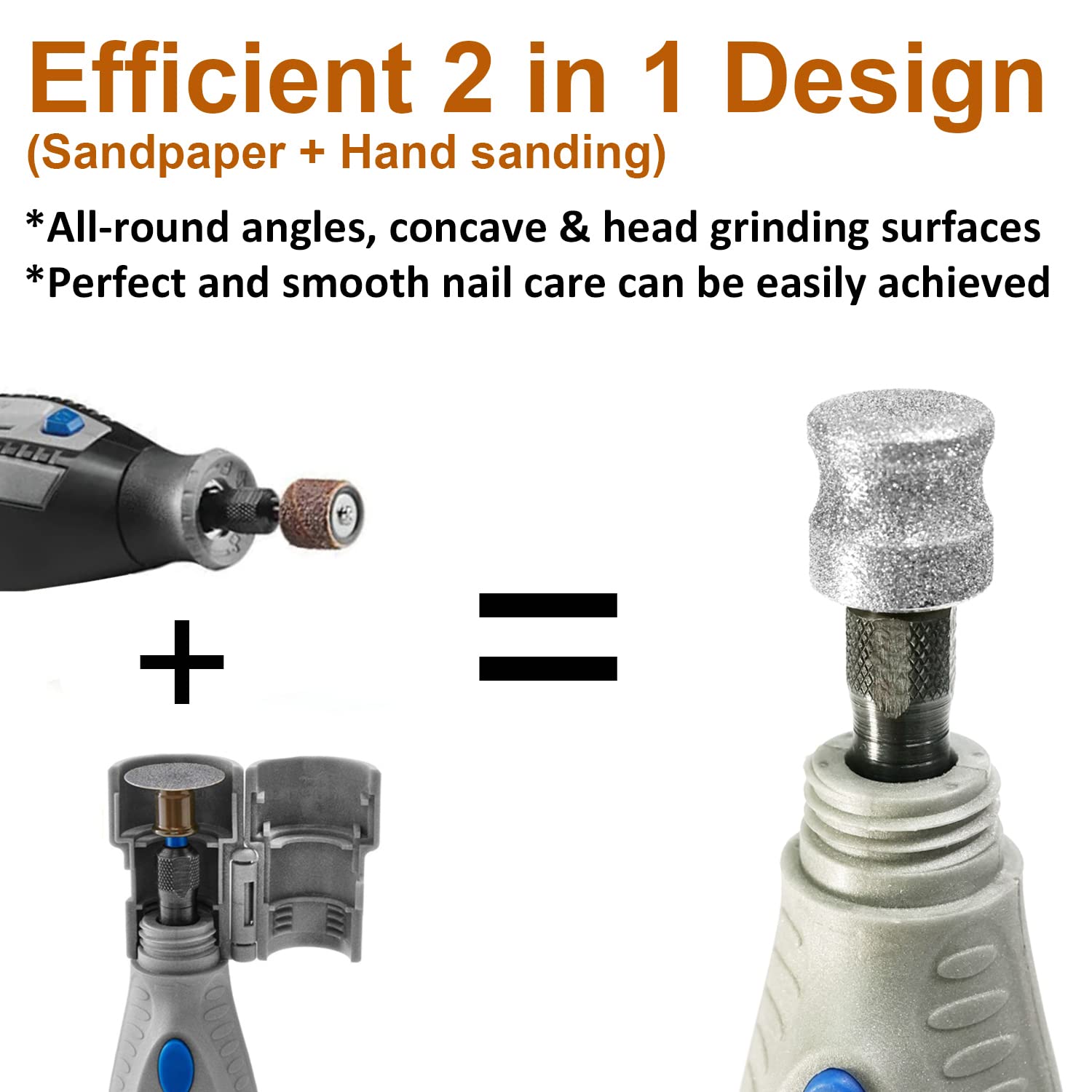 Platgo Diamond Dog Nail Grinder For Dremel, Diamond Bit For Big Dog&Pets Nail Care, 1/8'' Nail Dremel Tool For Dogs, For Animals