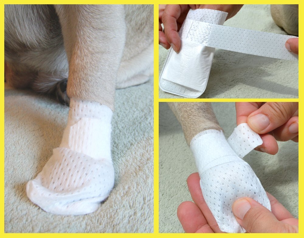 Pawflex Bandages Medimitt Bandages for Pets (Pack of 4) Large