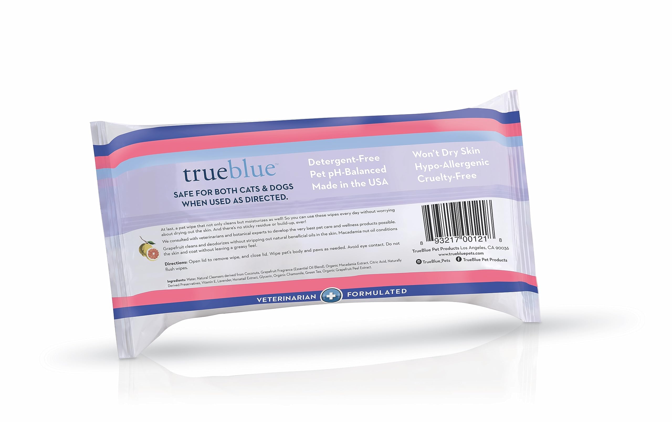 Trueblue Super Fresh Body And Paw Wipes For Dogs And Puppies - Clean Dirty Paws And For Deodorizing - Extra Large, Non-Toxic - 8'X7' - 100 Count