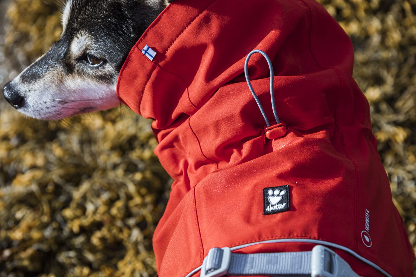 Hurtta Monsoon Coat Eco, Dog Raincoat, Rosehip, 35 In