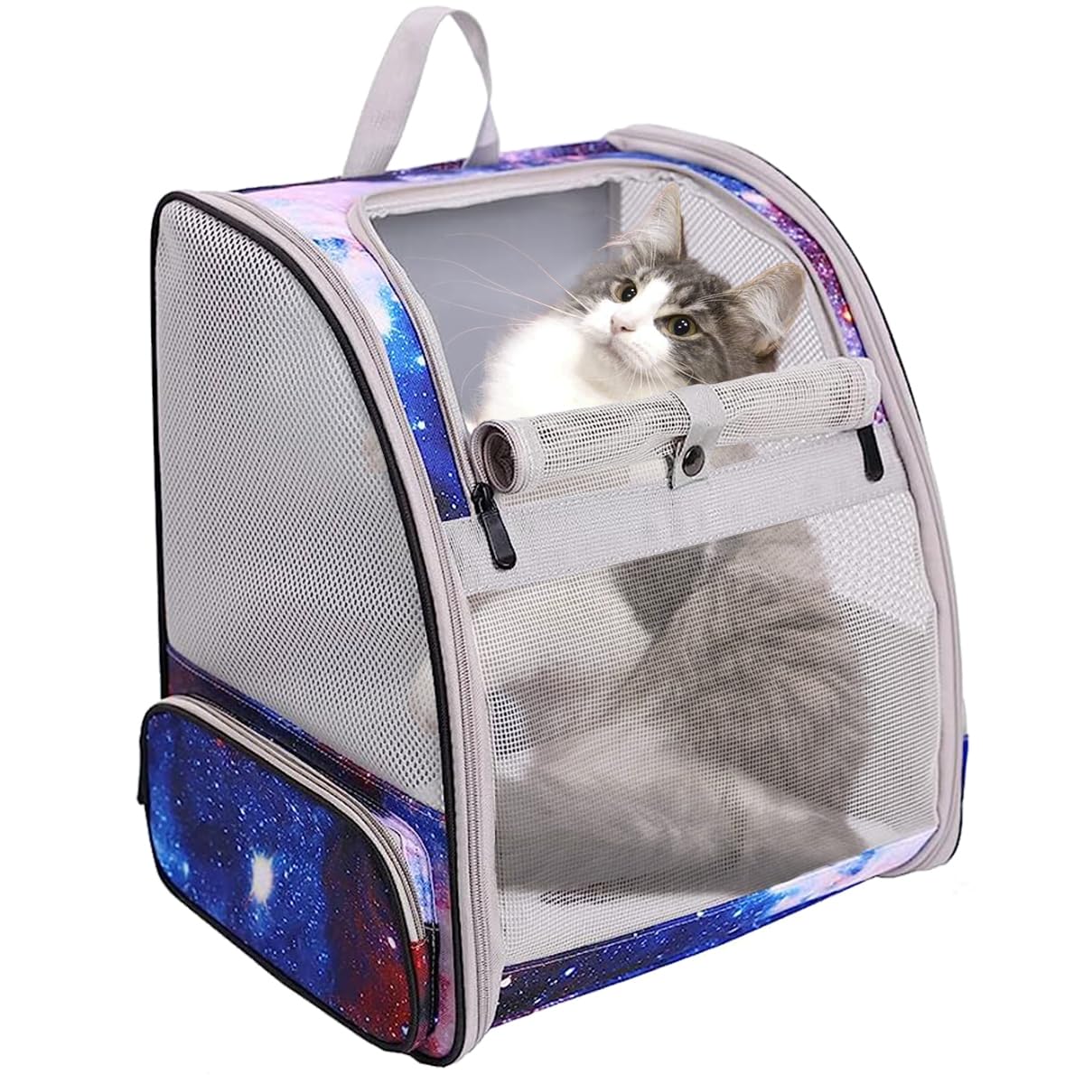 Pet Carrier Backpack for Cats and Small Dogs, Fully Breathable Vented Backpack for Kitten Bunny Airline Approved Travel Hiking C