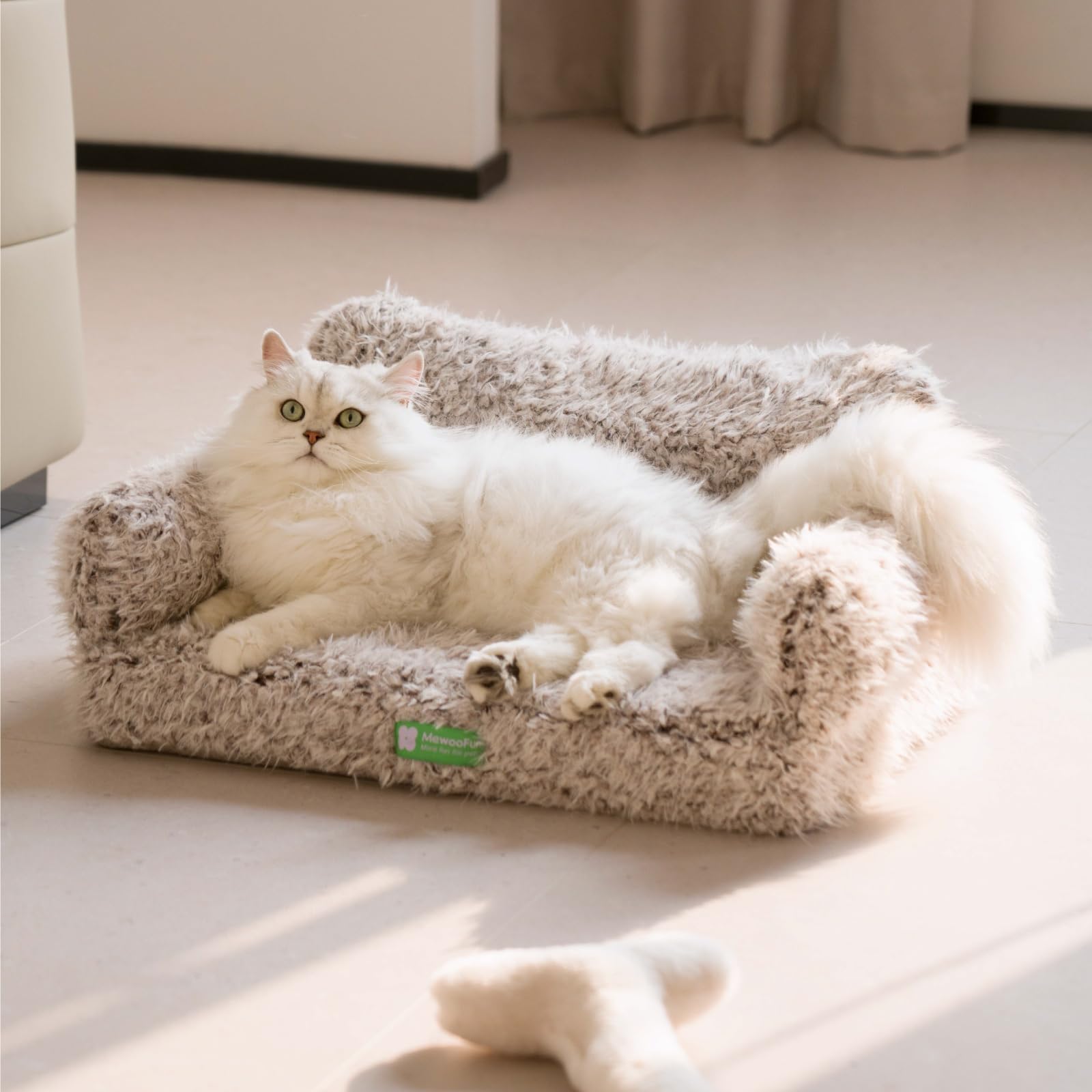 Mewoofun Cat Bed For Indoor Cats Dog Bed Medium Small Dog Bed Cat Sofa Cat Dog Couch Orthopedic, Egg- Foam Pet Bed With Removabl