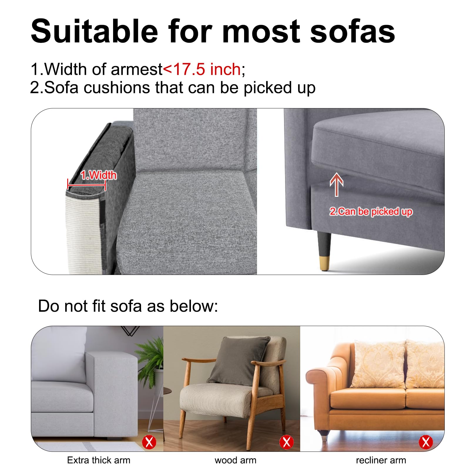 Upgraded Cat Scratch Furniture Couch Protector With 27.6L*19.6W Natural Sisal For Protecting Large Area Couch Sofa Chair