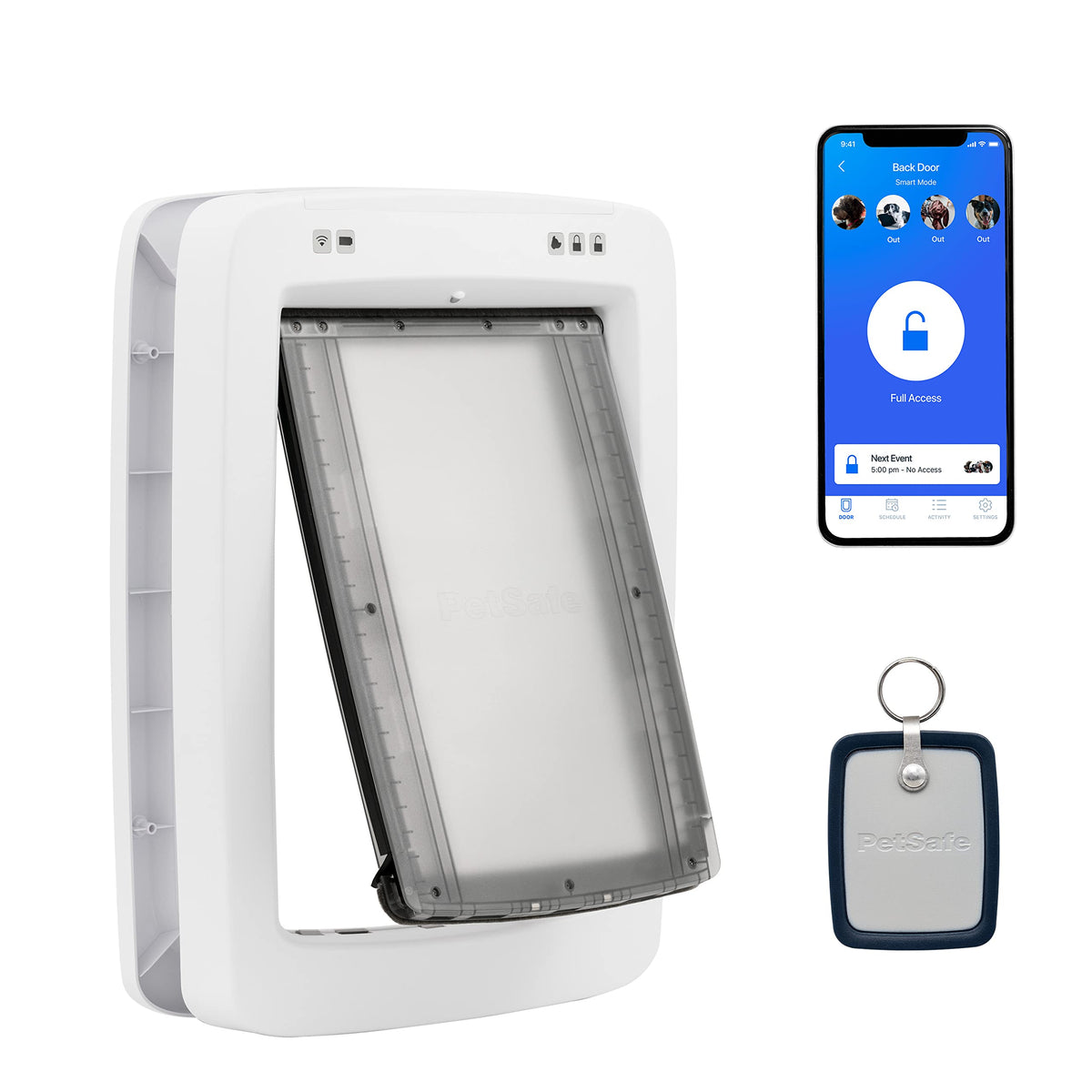 Petsafe Smartdoor Never Rust Connected Pet Door, Dog And Cat, Selective Entry And Exit, App Enabled Pet Door, Smart Device, Smartphone Controlled, Customize Schedule, Multiple Pets, Large