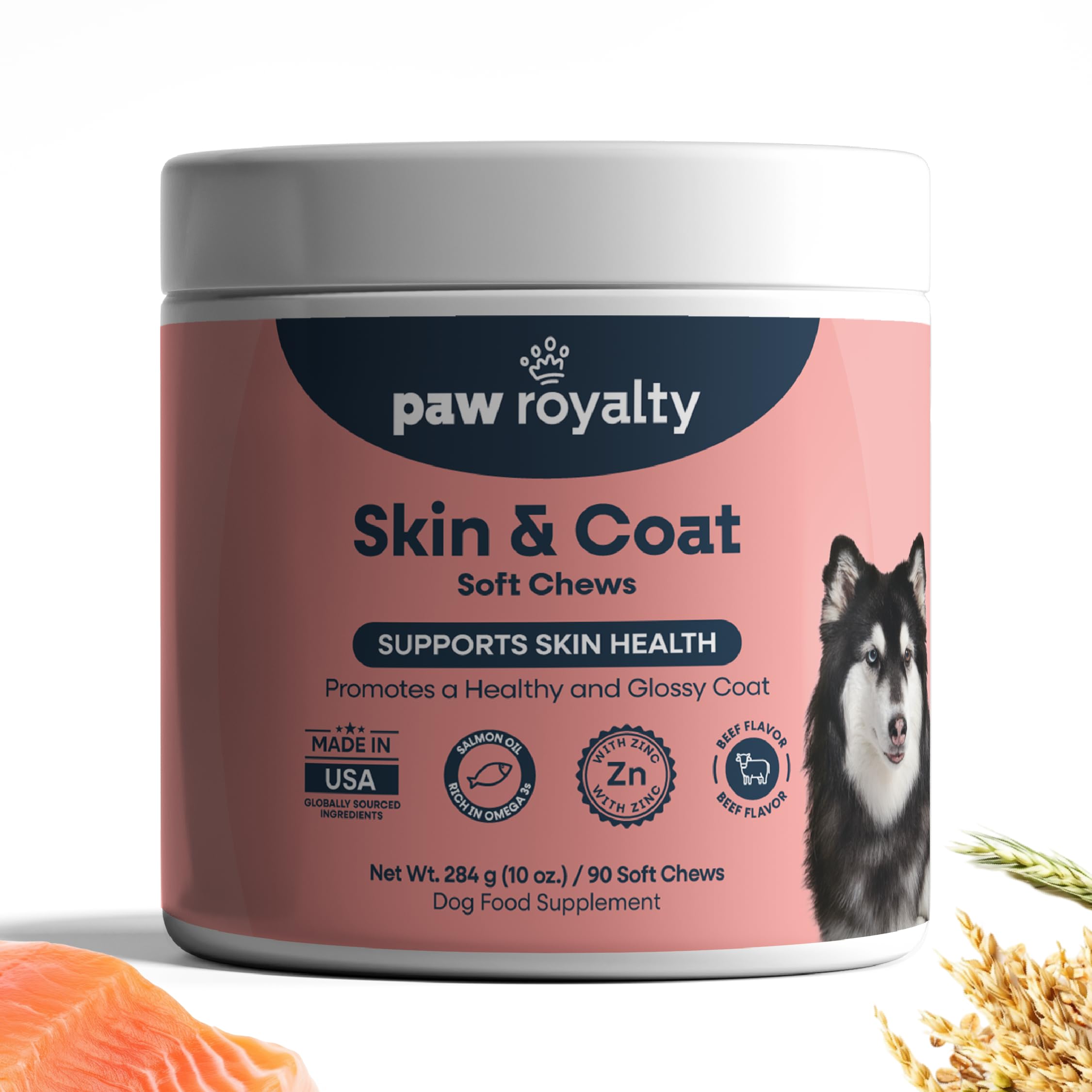 Skin & Coat Support for Dogs | Omega-3 Fish Oil, Biotin & Vitamins A & D3 for Healthy Skin, Shiny Coat & Essential Nutrient Bala