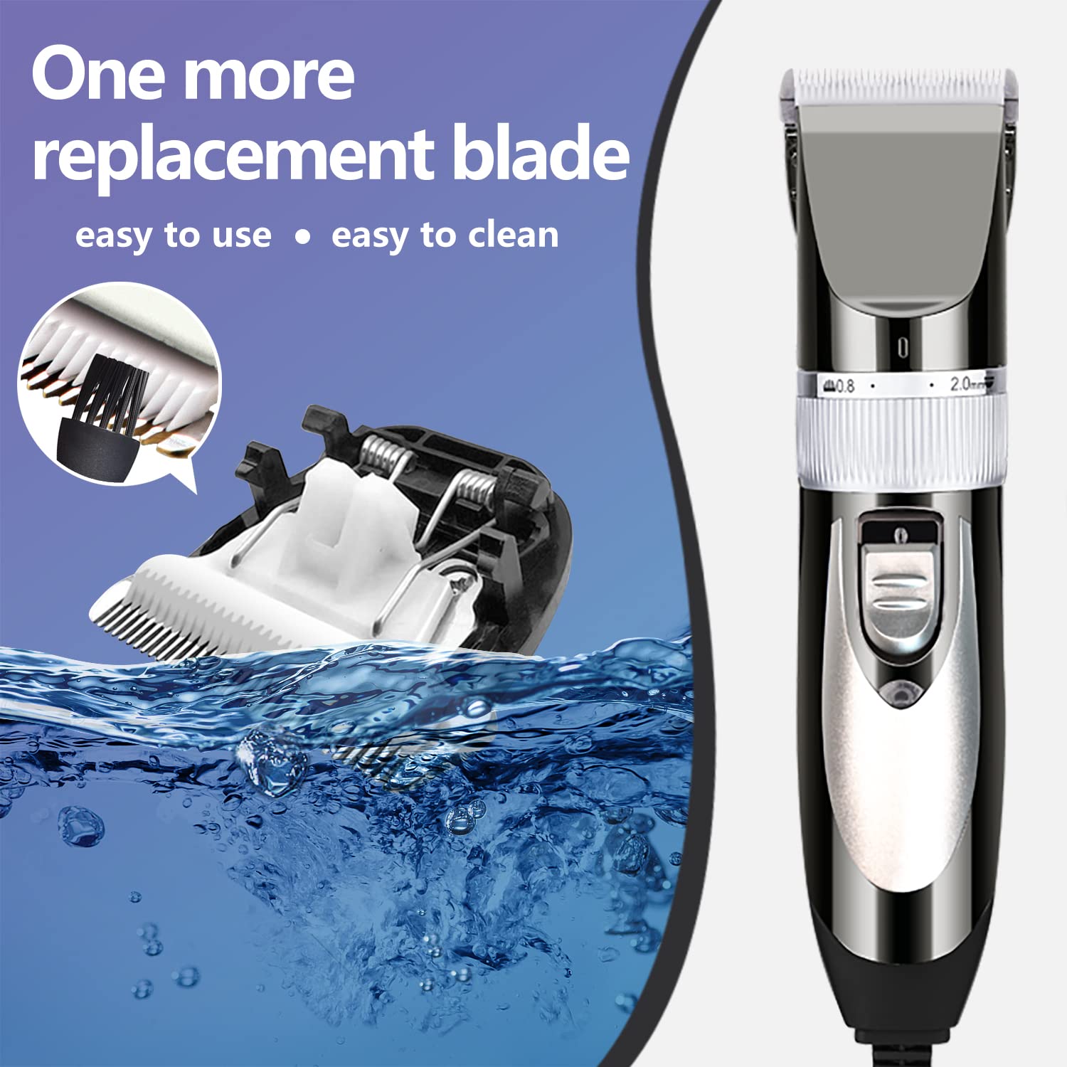 12V Professional Dog Clippers For Grooming, Electric Sheep Shears Pet Grooming Clippers For Thick Coat Heavy Duty Animal Hair Fu