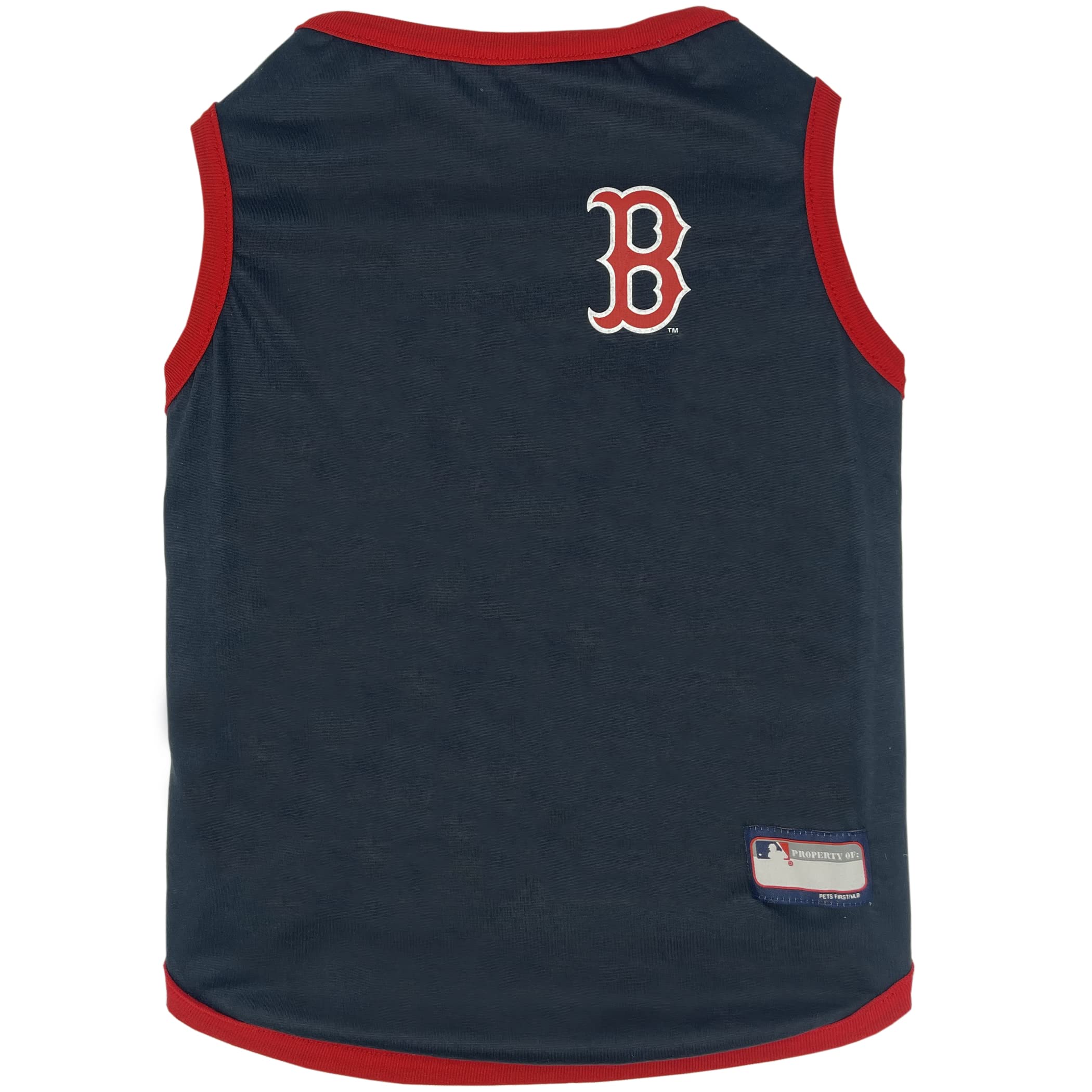 Pets First Mlb Boston Red Sox Reversible T-Shirt, Medium For Dogs & Cats. A Pet Shirt With The Team Logo That Comes With 2 Desig