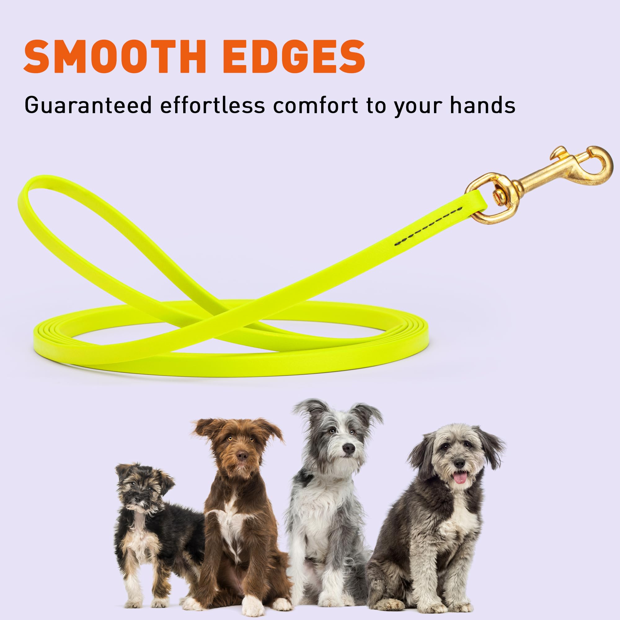Viper Biothane K9 Working Dog Leash Waterproof Lead For Tracking Training Schutzhund Odor-Proof Long Line With Solid Brass Snap For Puppy Medium And Large Dogs