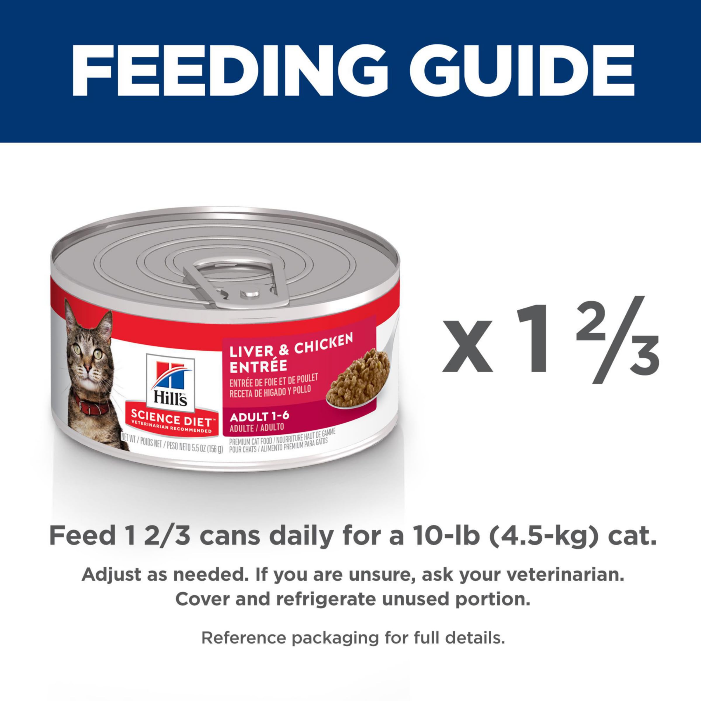 Hills Science Diet Adult 1-6, Adult 1-6 Premium Nutrition, Wet Cat Food, Liver & Chicken Minced, 5.5 oz Can, Case of 24