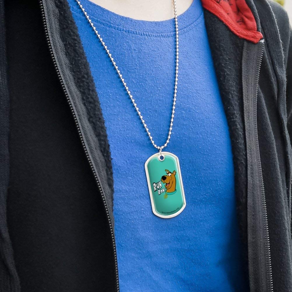 Graphics & More Scooby-Doo Ruh Roh Military Dog Tag Pendant Necklace With Chain