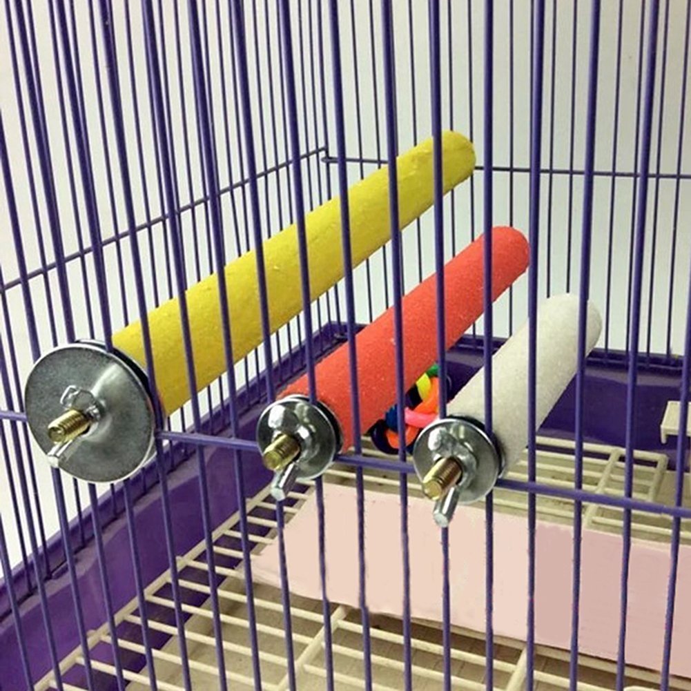 Hypeety Bird Cage Perch Stand Wooden Paw Grinding Toy Chew Toys For Bird Parrot Macaw African Greys Budgies Parakeet Cockatiels