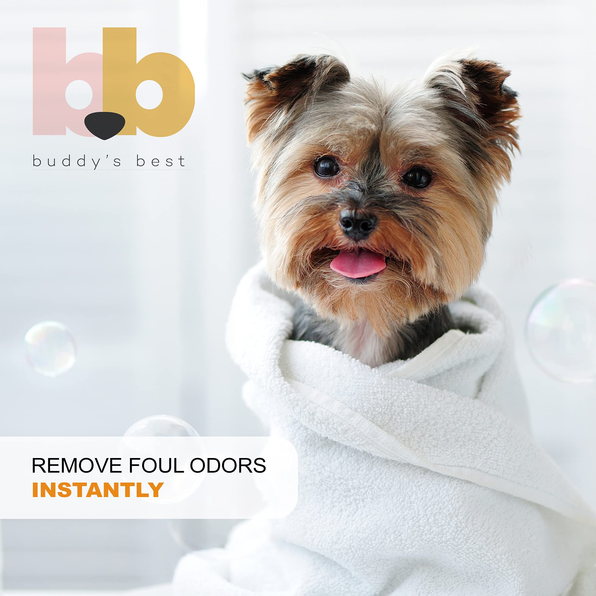 Buddy'S Best Dog Shampoo For Smelly Dogs - Dog Shampoo And Conditioner For Dry And Sensitive Skin - Moisturizing Puppy Wash Shampoo, Coconut Vanilla Bean Scent, 16Oz