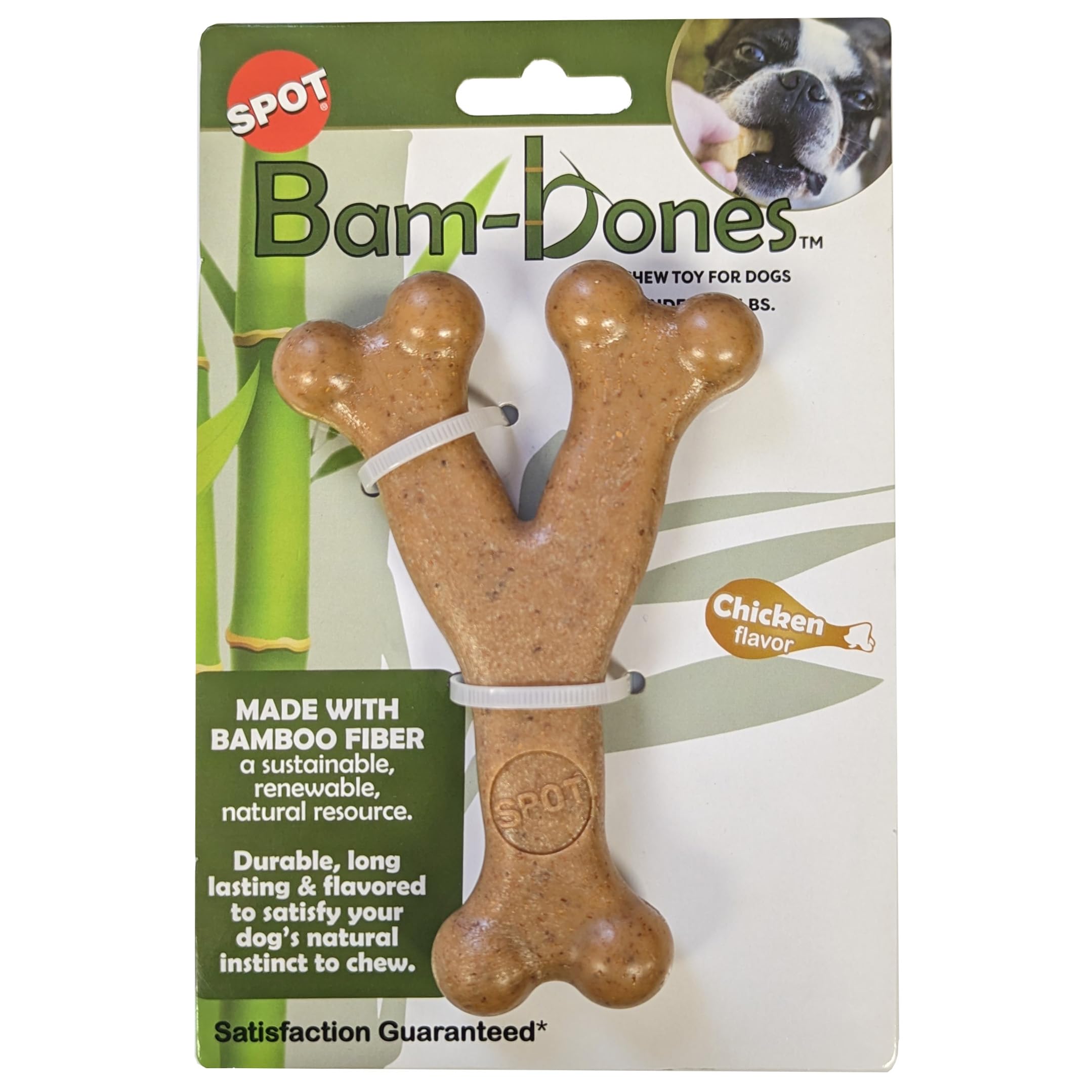 Spot Ethical Pets 54312 Bambone Wish Bone Chicken Pet Chew Toys