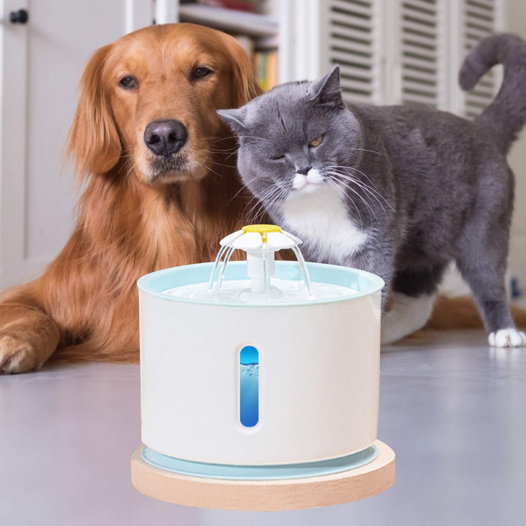 Guarm Fountain Cat Water Filter Replacement - 21-Pack (16 Activated Carbon & Ion Exchange Resin Filters + 4 Sponges + 1 Brush) -