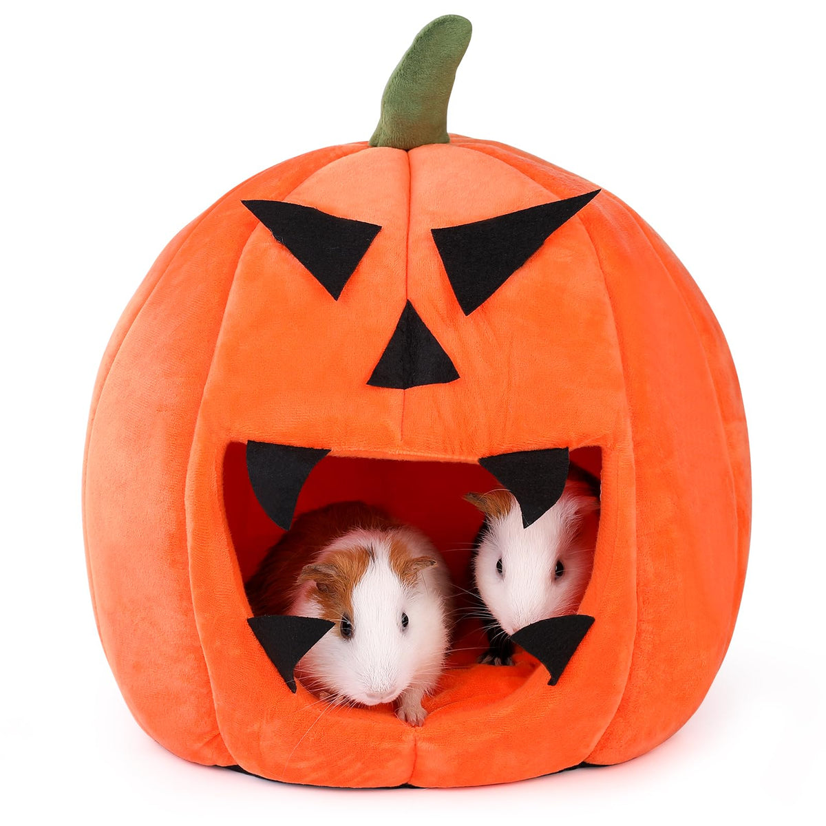 Oneju Guinea Pig Bed, Guinea Pig Hideout, Rabbit Bed, Bunny Hideout, Halloween Style Guinea Pig Bed For Guinea Pig, Bunny, Chinchilla, Ferret, Rabbit And Other Small Pets - Halloween Pumpkin