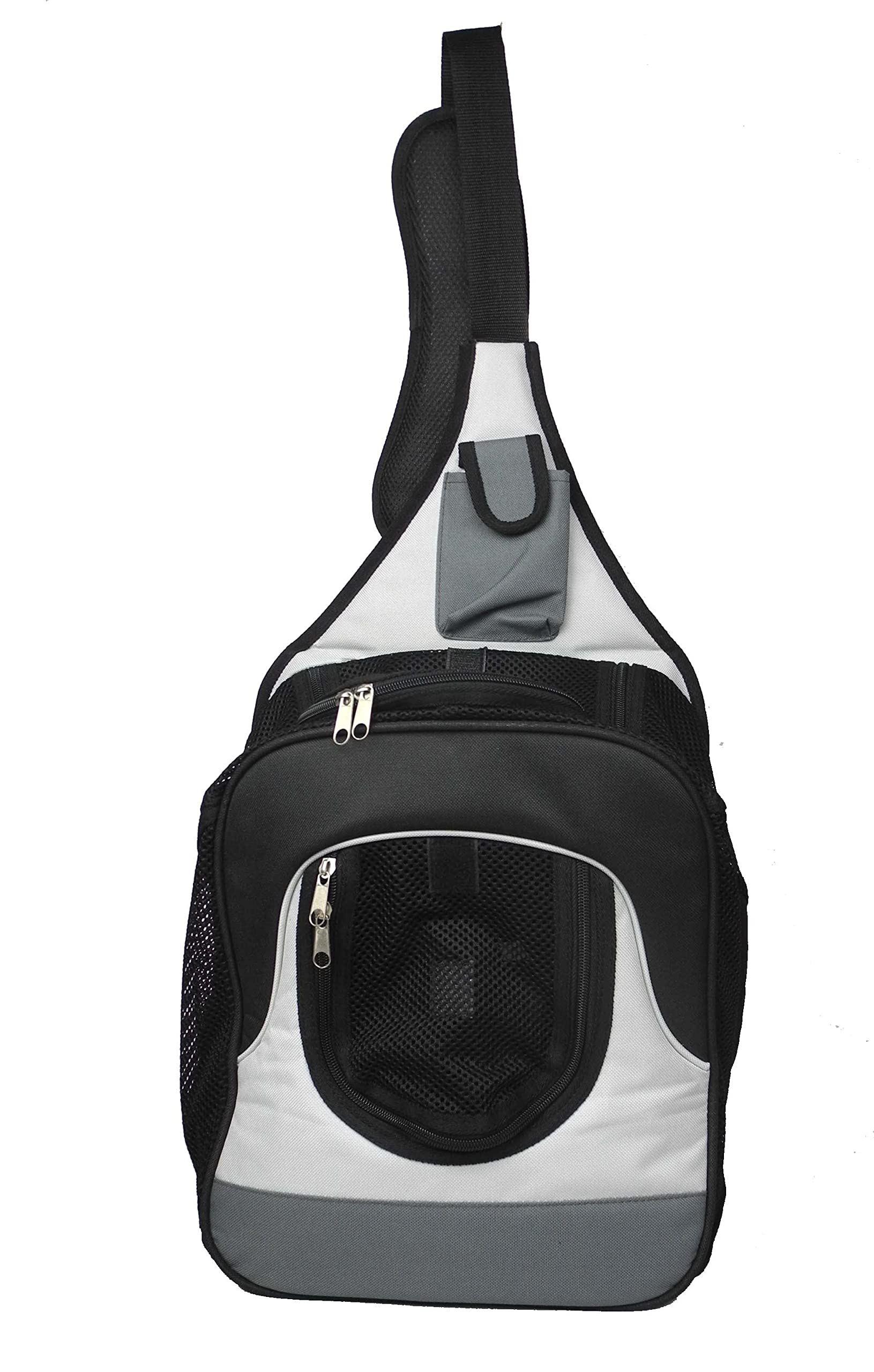 Pet Life Single Strap Over-The-Shoulder Pet Backpack Dog Carrier - Water-Resistant Dog Backpack or Travel Pet Carrier with Built-in Bottle Holder and Pouch