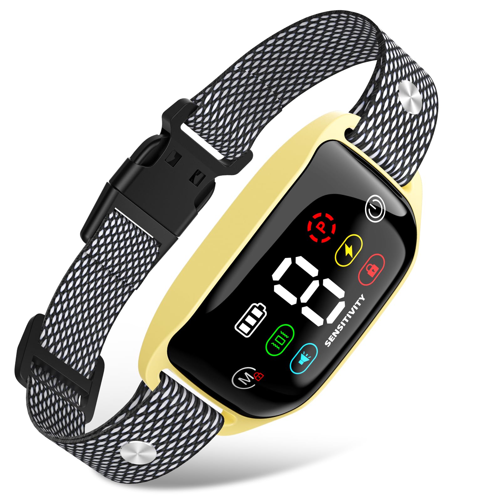 Dog Bark Collar, Cmubh Bark Collar For Large Dog With Beep Vibration Shock, Rechargeable Barking Collar With 8 Adjustable Sensit