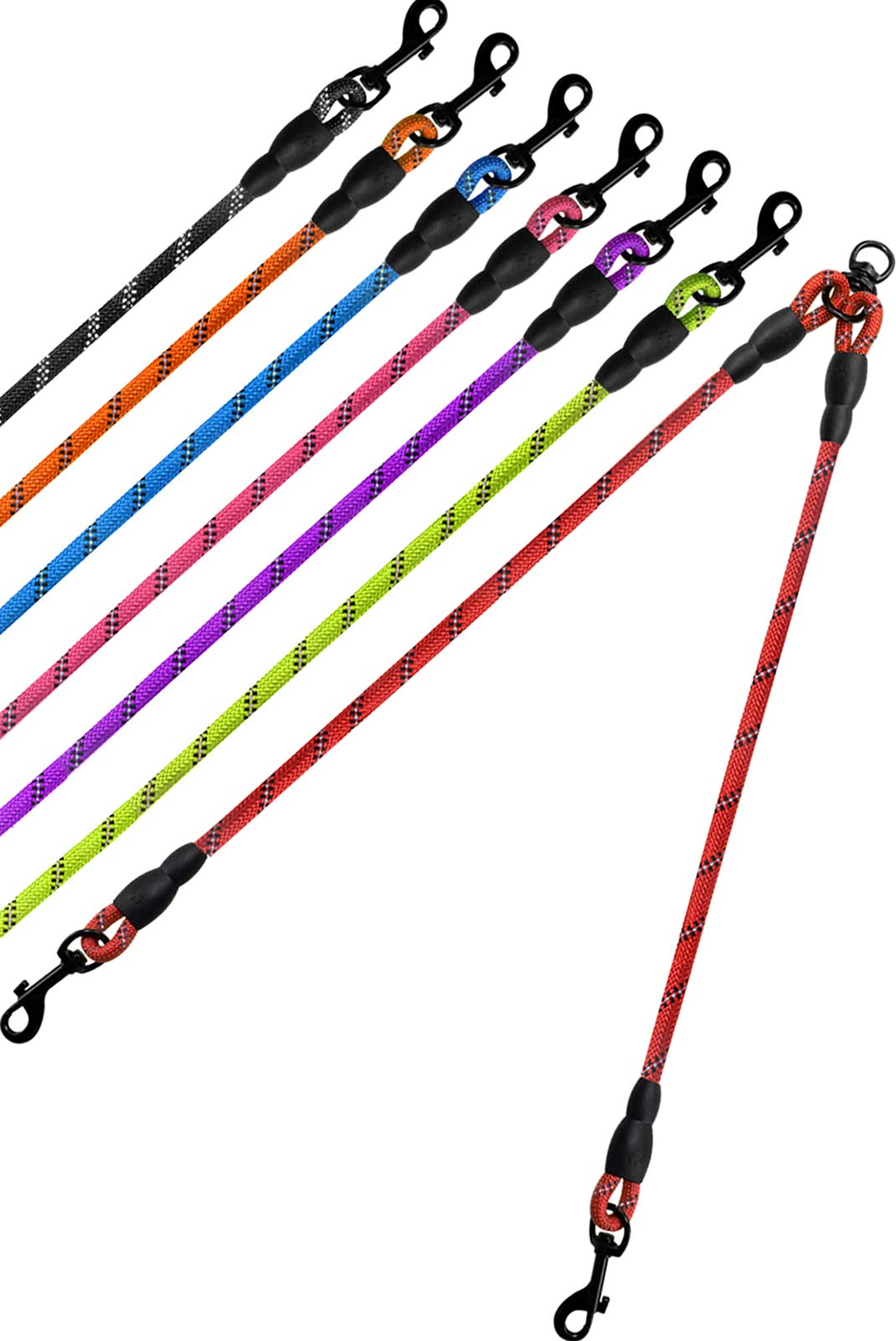 Taglory Double Dog Leash | Reflective Rope | No Tangle | Double Leash For Two Dogs | Puppy Small Medium Breeds | Red