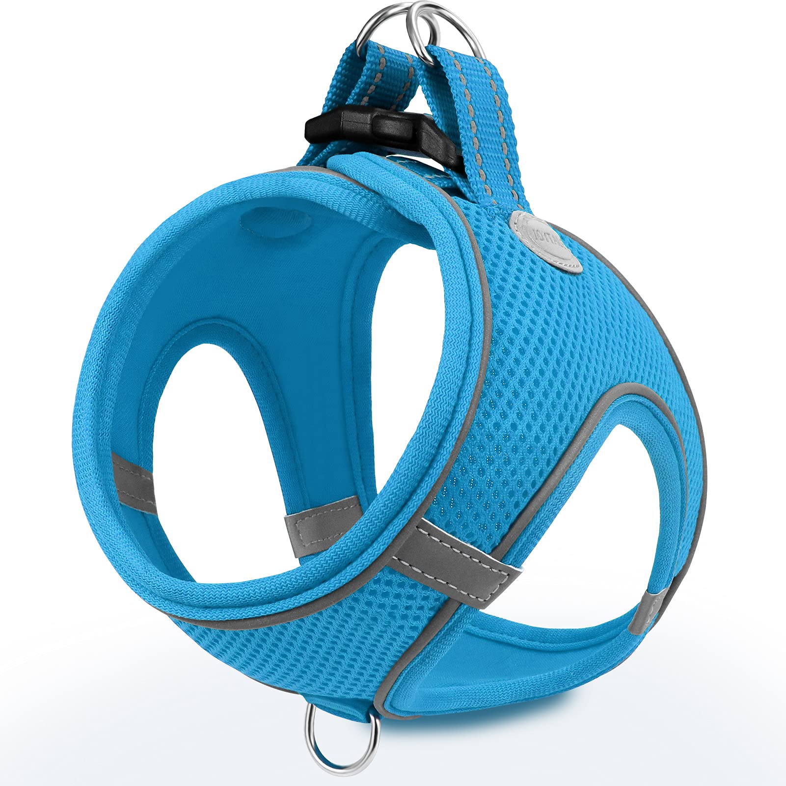 Joytale Small Dog Harness, Breathable Mesh Step-In Vest, Reflective Soft Padded Harnesses For Small And Medium Dogs, Sky Blue, M