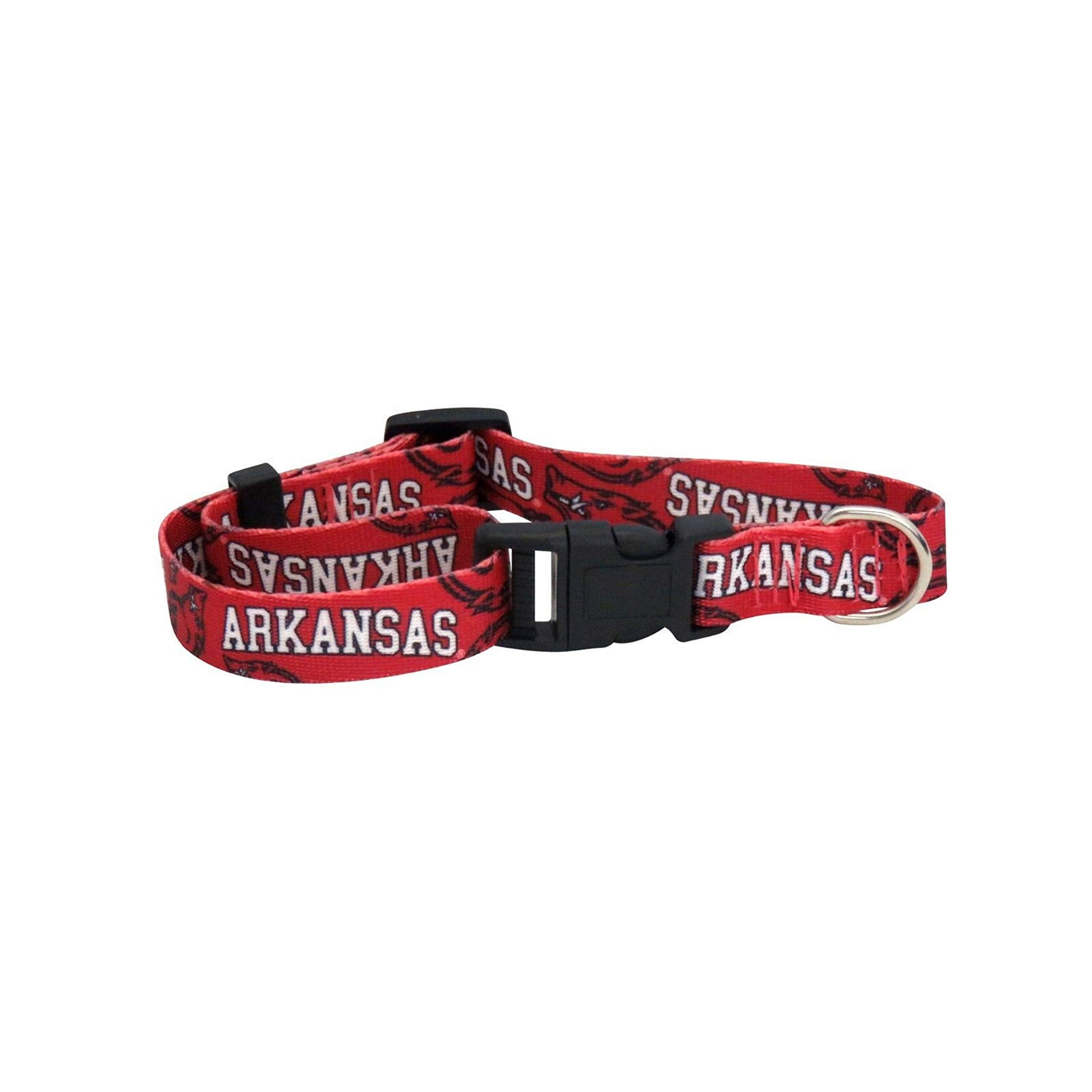 Littlearth Unisex-Adult Ncaa Arkansas Razorbacks Pet Collar, Team Color, X-Small