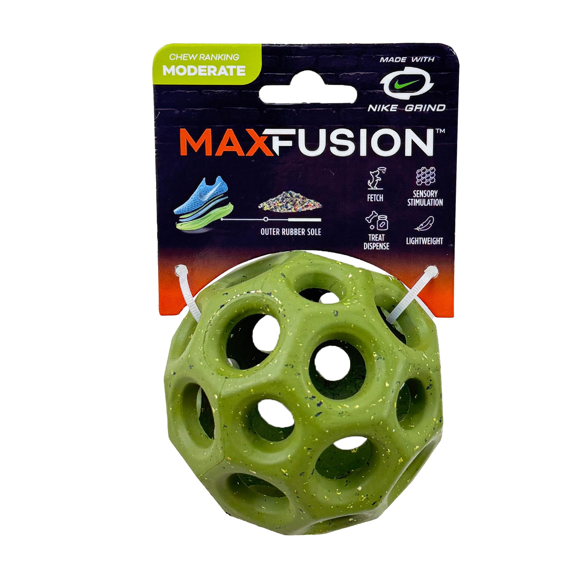 Max Fusion With Nike Grind, Arlee Helix Dog Toy, Chew Toy For Play, Fetch, Tug, M