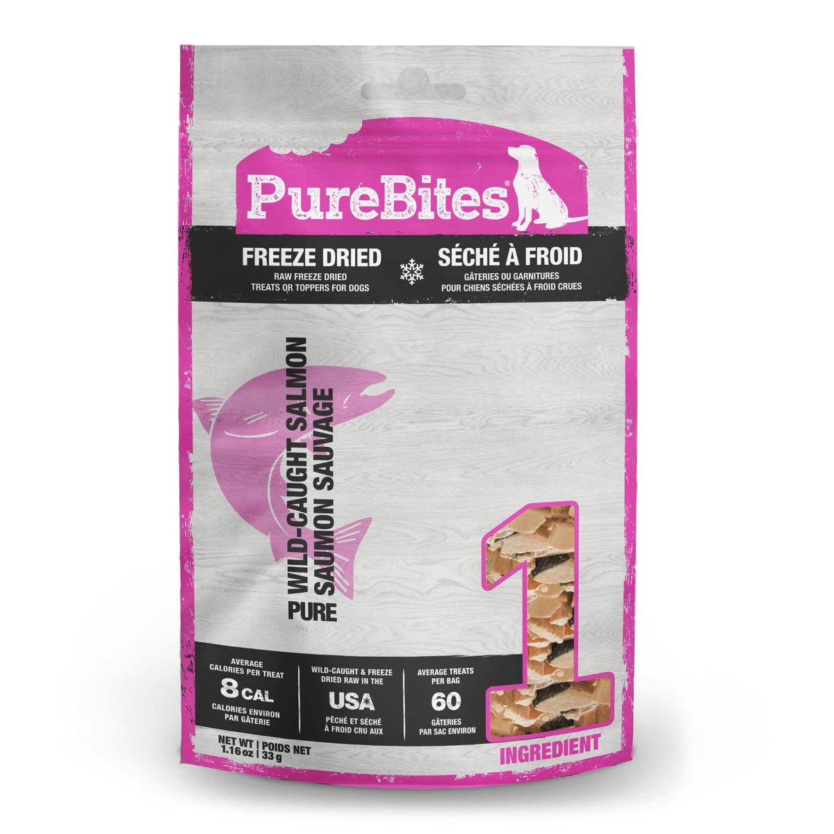 Purebites Salmon Freeze Dried Dog Treats, 1.16Oz | 33G - Entry Size