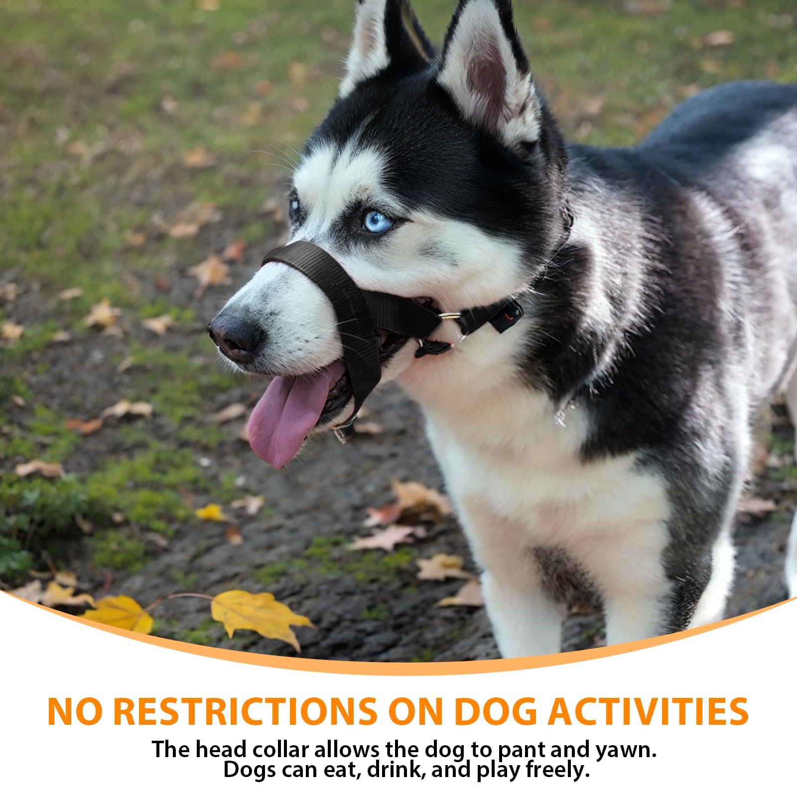 Barkless Soft Dog Head Collar, No Pull Training Tool For Small Medium Large Dogs On Walks, Gentle Training Collar And Control Fo