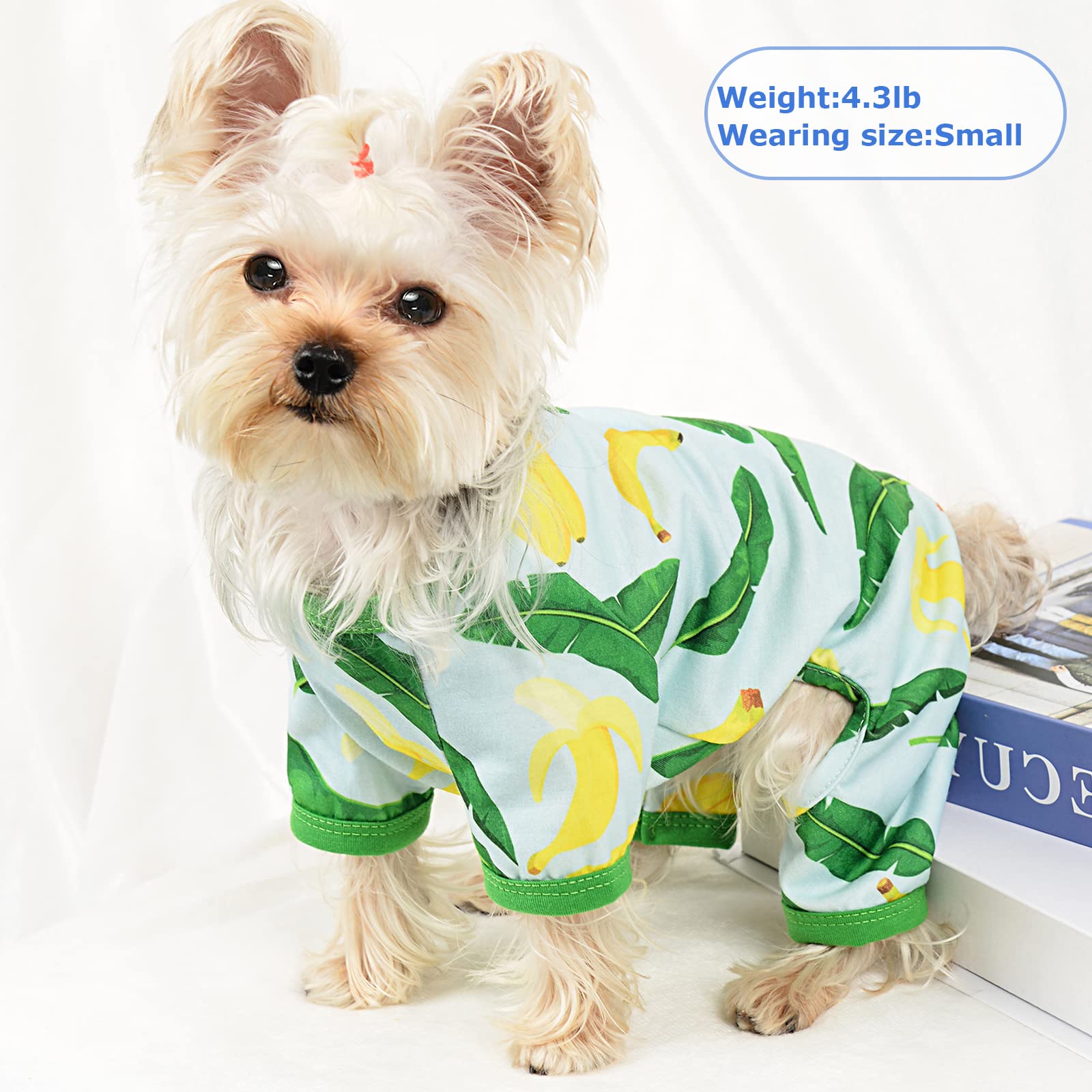 Dog Pajamas Pjs Spring Summer Dog Clothes for Small Dogs Girl - Boy - Medium Size Dogs, Soft Stretchy Puppy Clothes Doggie Onesi