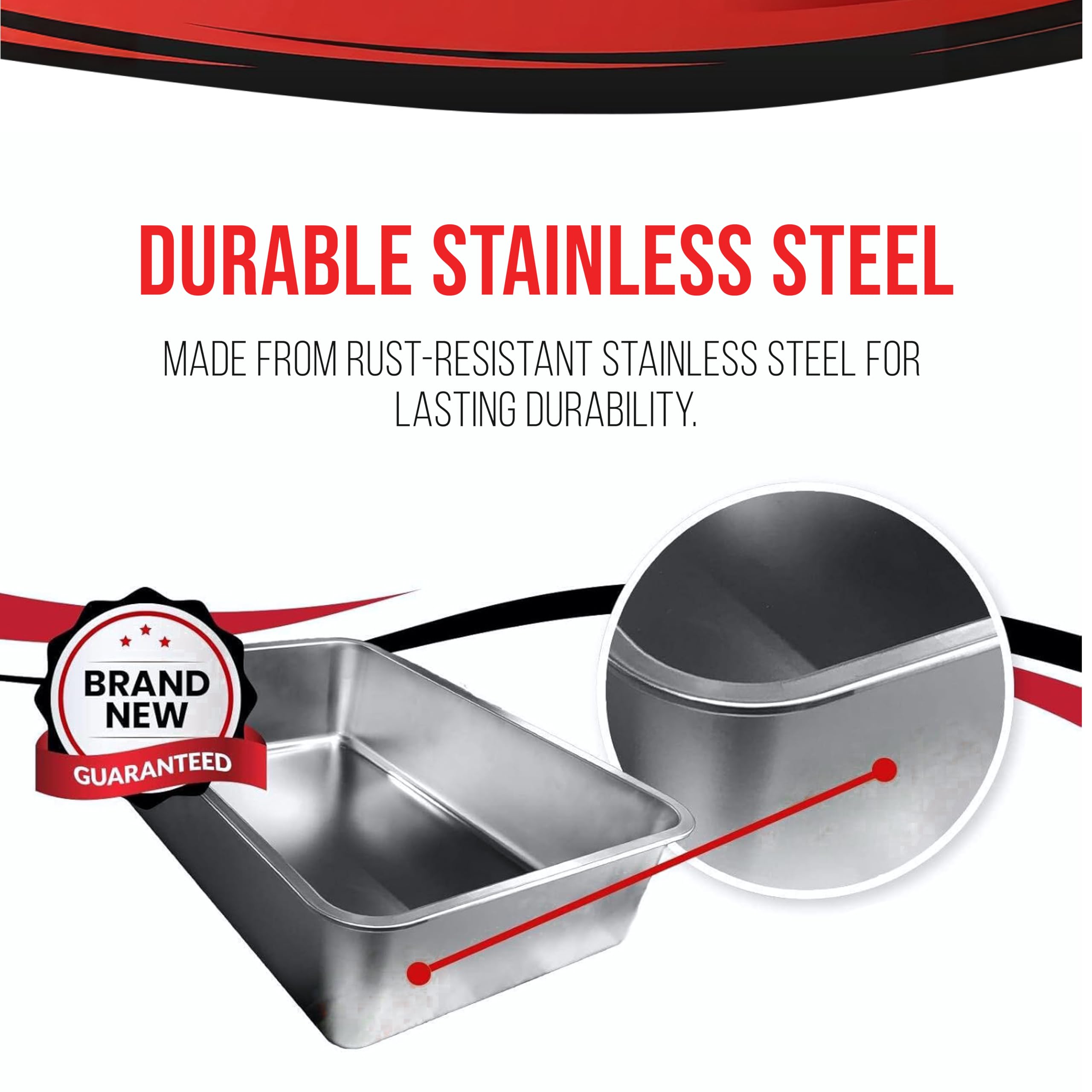 Iprimio Ultimate Stainless Steel Xl Cat Litter Box - Xl Litter Box For Big Cats - Large Cat Litter Box - Never Absorbs Odor, Stains, Or Rusts - Easy Cleaning Litterbox Designed By Cat Owners (1 Pan)