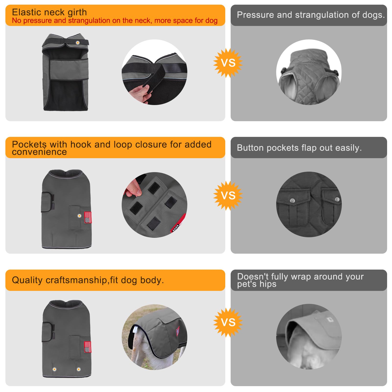 BEAUTYZOO Reflective Dog Winter Coat for Small Medium Large Great Dane Dogs,Winter Dog Jacket with Fleece Lining Dog Cold Weathe