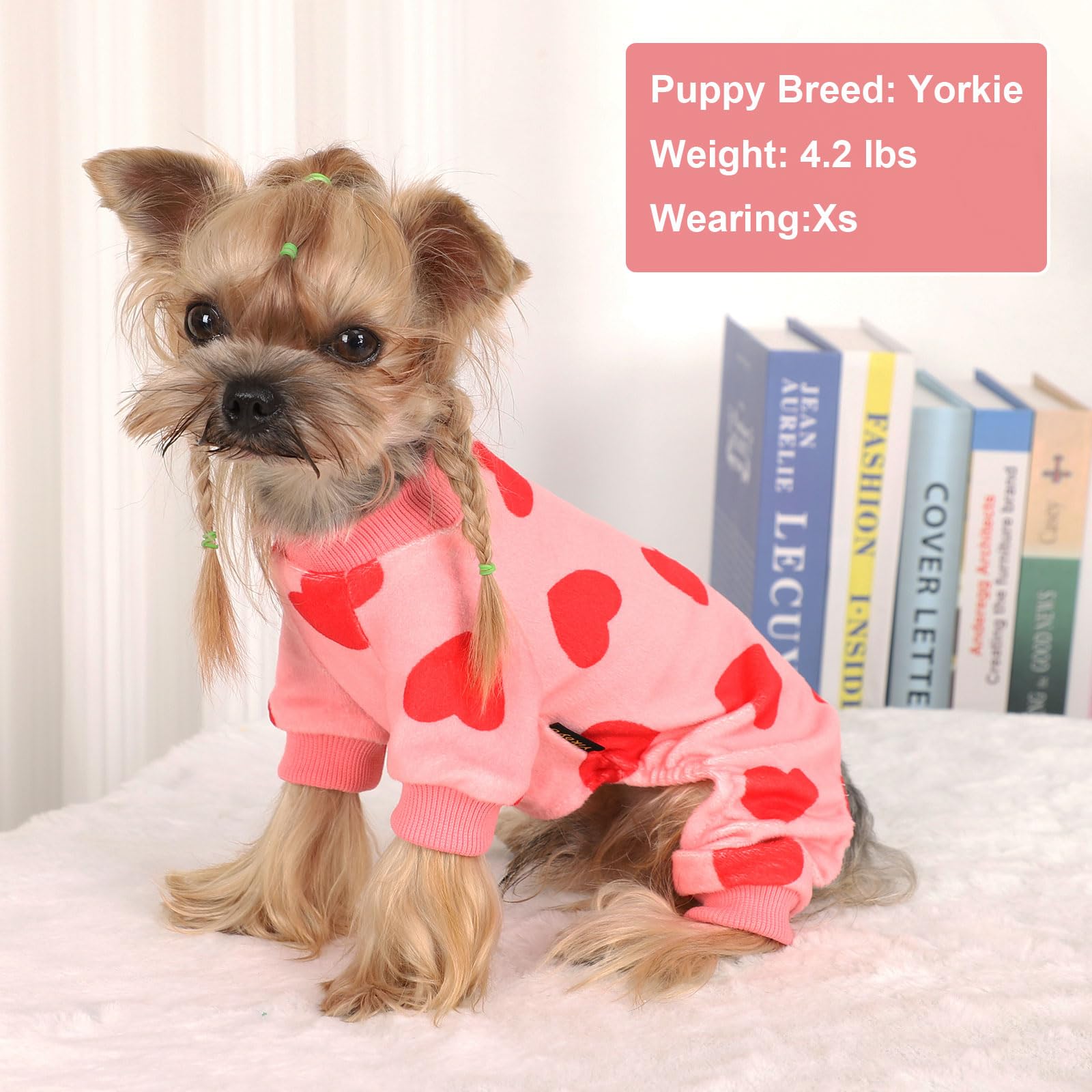 Dog Pajamas for Small Dogs Girl Boy Super Soft Puppy Clothes Fleece Puppy Pjs Jammies 4 Leg for Chihuahua Yorkie Winter Spring O