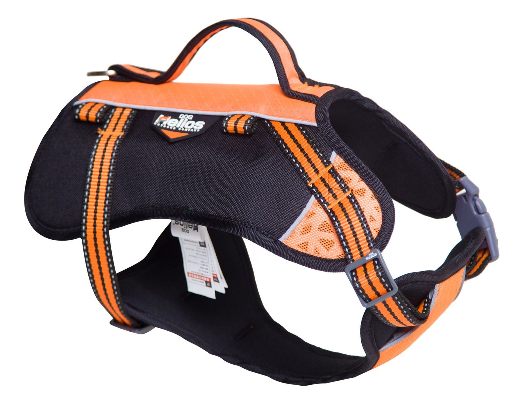 DOGHELIOS Freestyle 3-in-1 Explorer Sporty Fashion Convertible Pet Dog Backpack, Harness and Leash, Medium, Orange